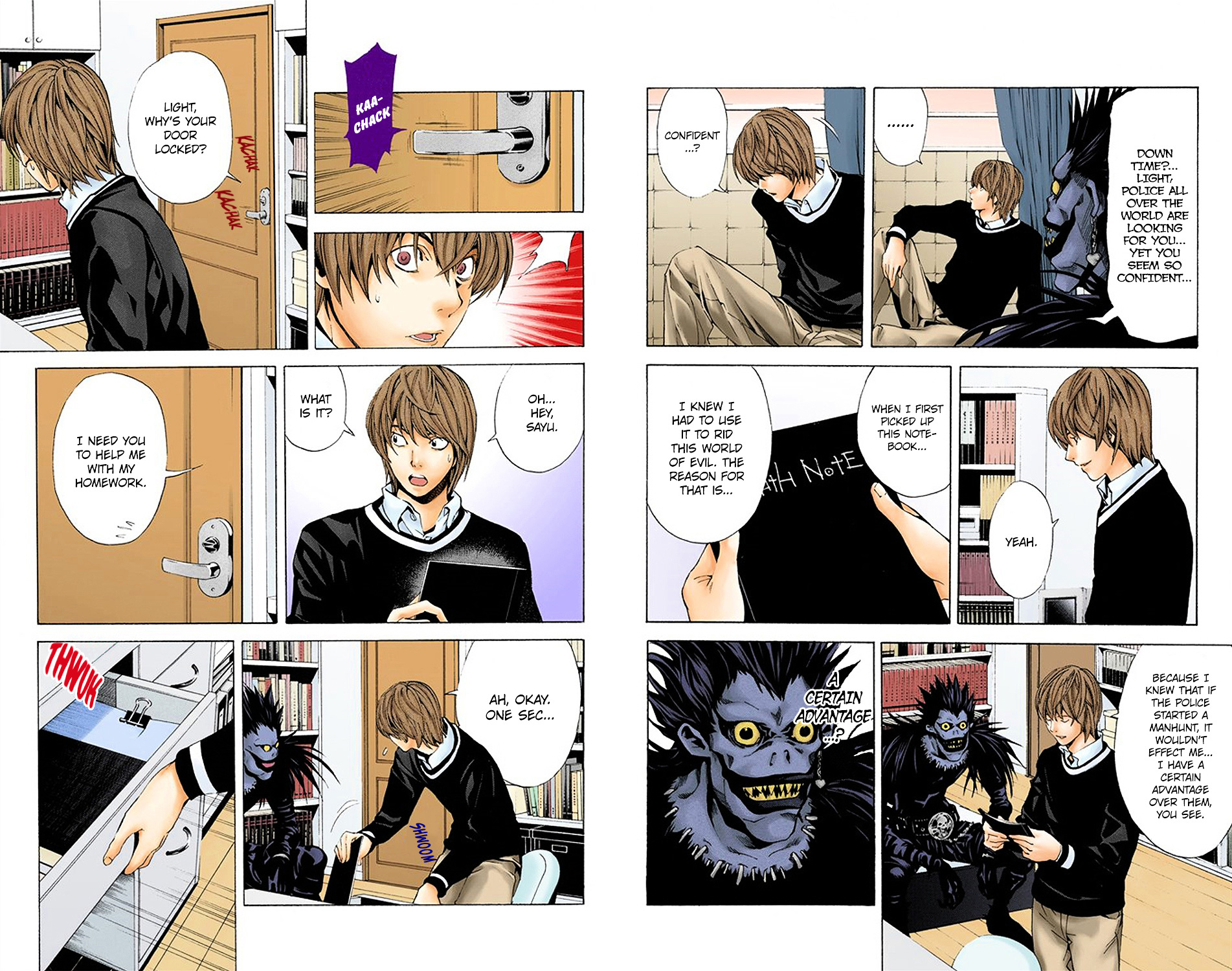 Death Note [Colored Edition] Chapter 3 page 4 - Chapter 3: Family