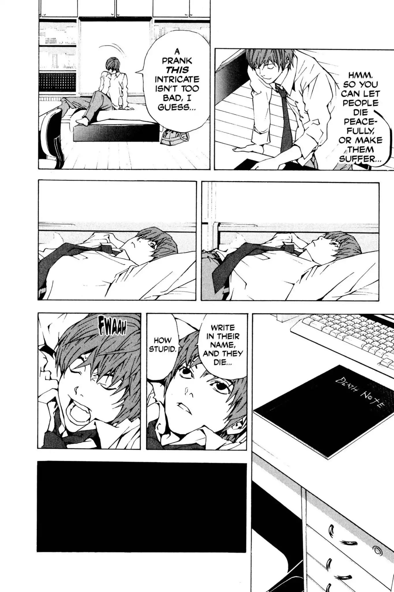 Death Note manga, chapter 1, page 15 of 53