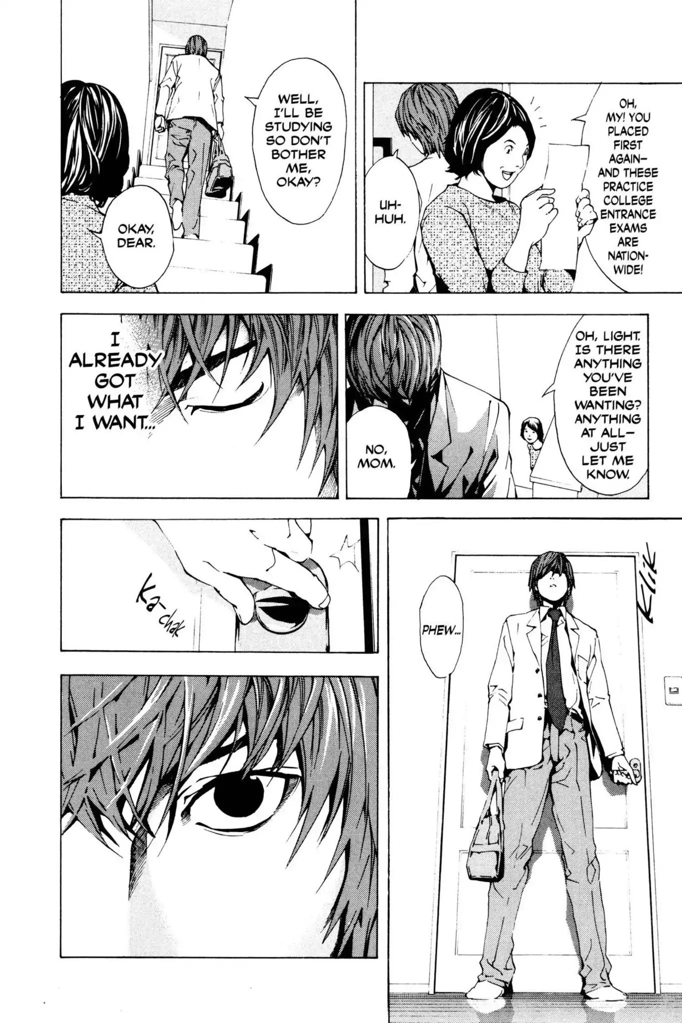 Death Note manga, chapter 1, page 17 of 53