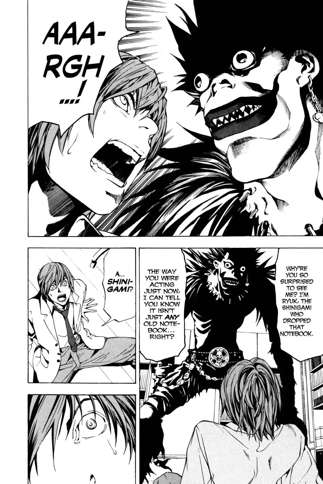 Death Note manga, chapter 1, page 19 of 53