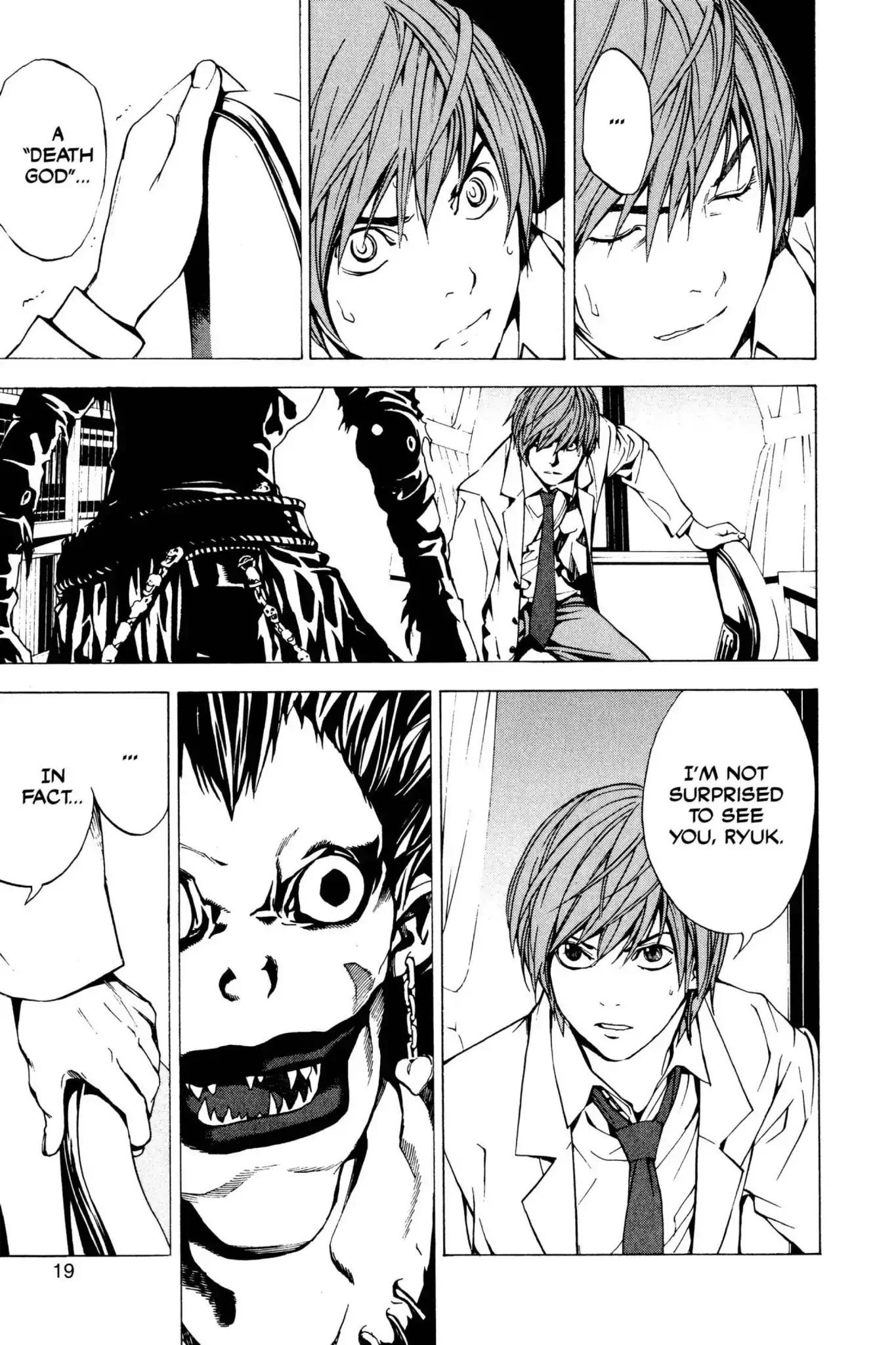Death Note manga, chapter 1, page 20 of 53