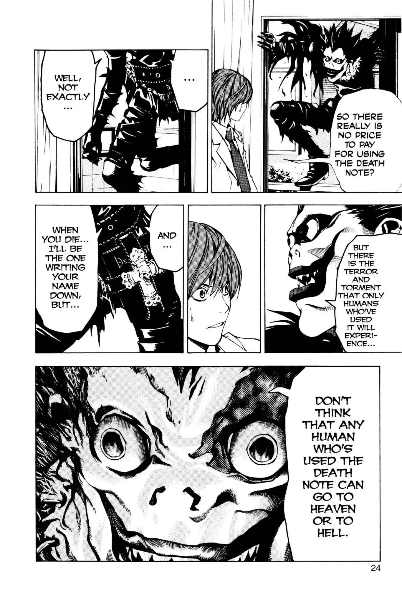Death Note manga, chapter 1, page 25 of 53