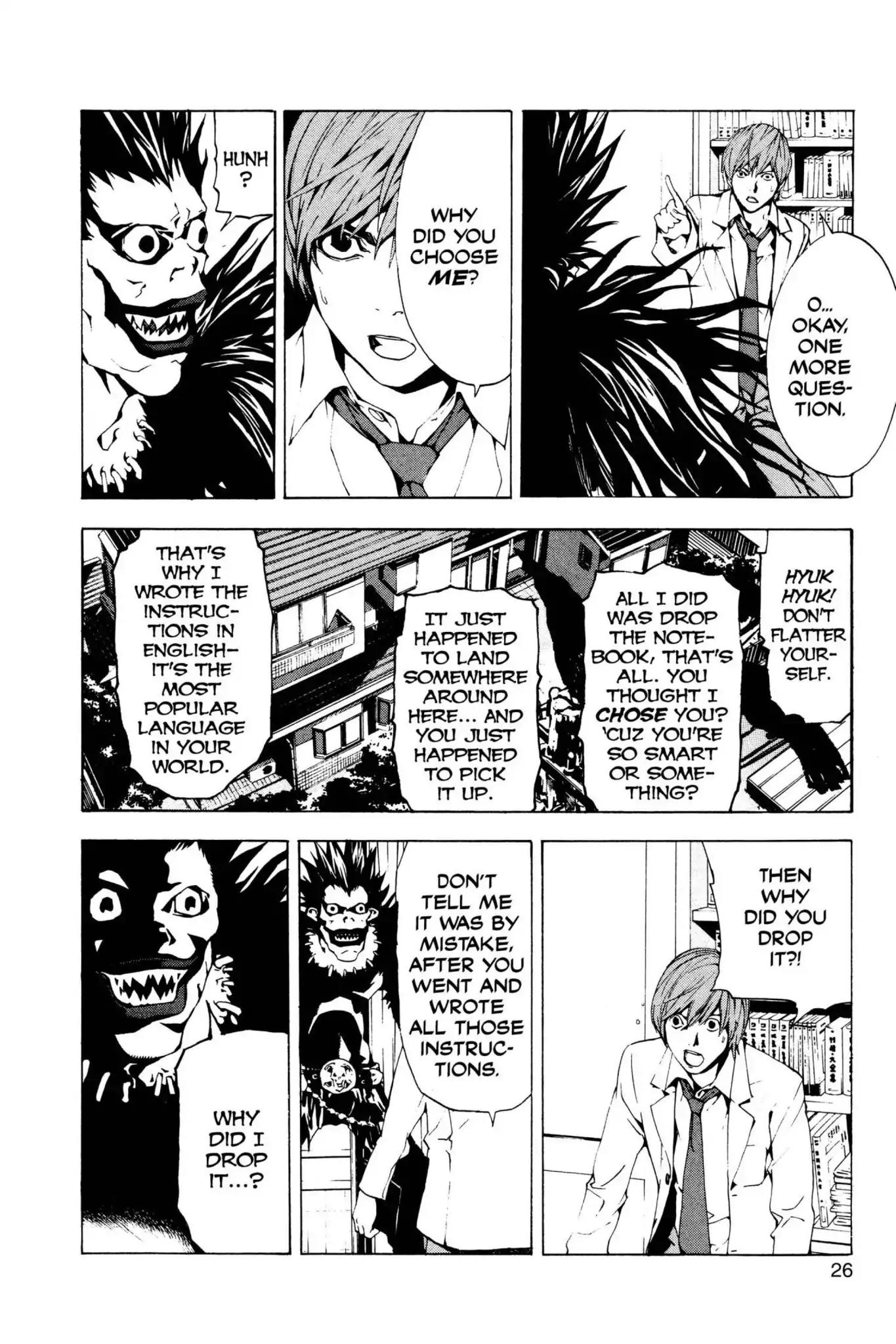 Death Note manga, chapter 1, page 27 of 53