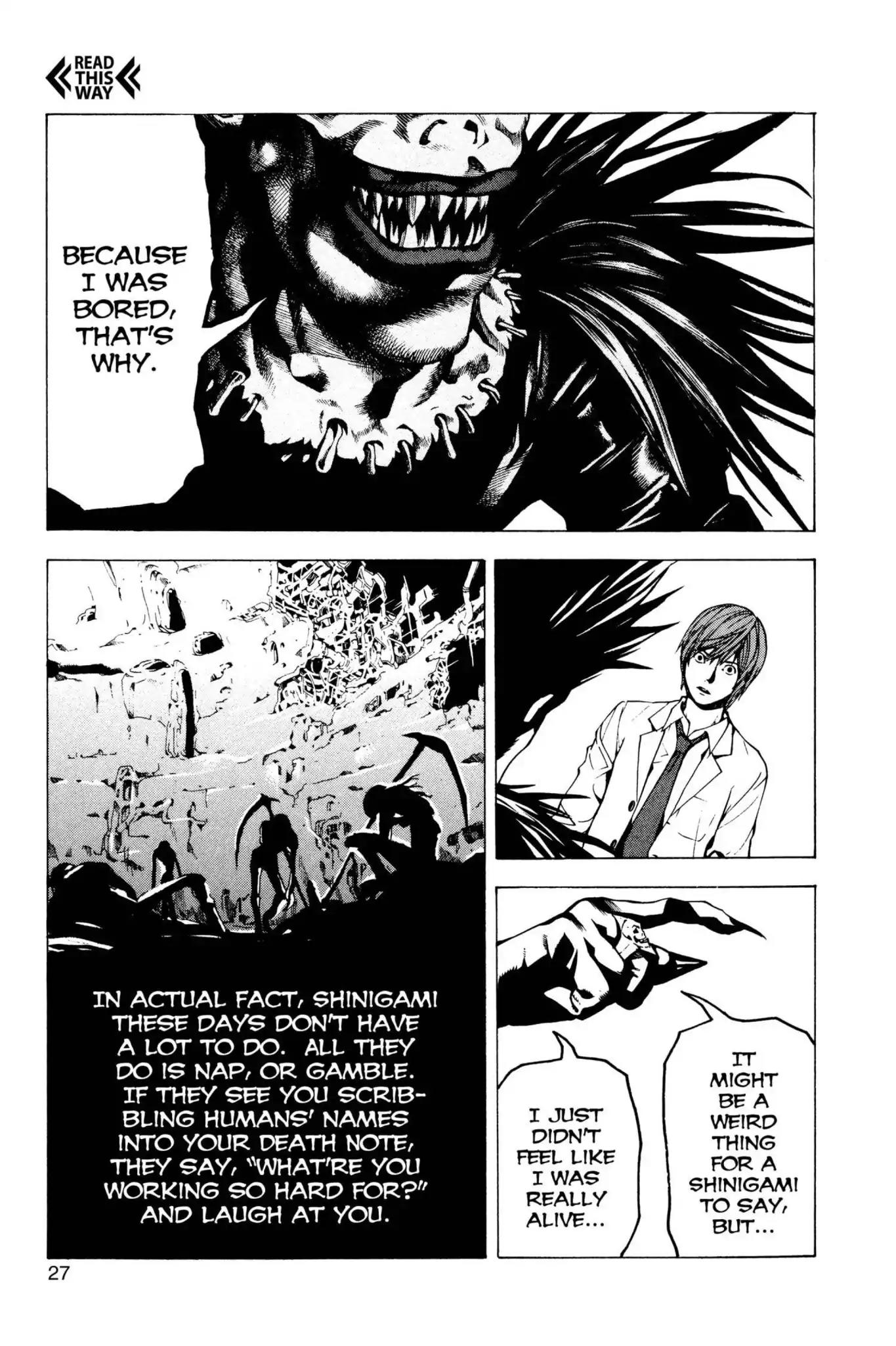 Death Note manga, chapter 1, page 28 of 53
