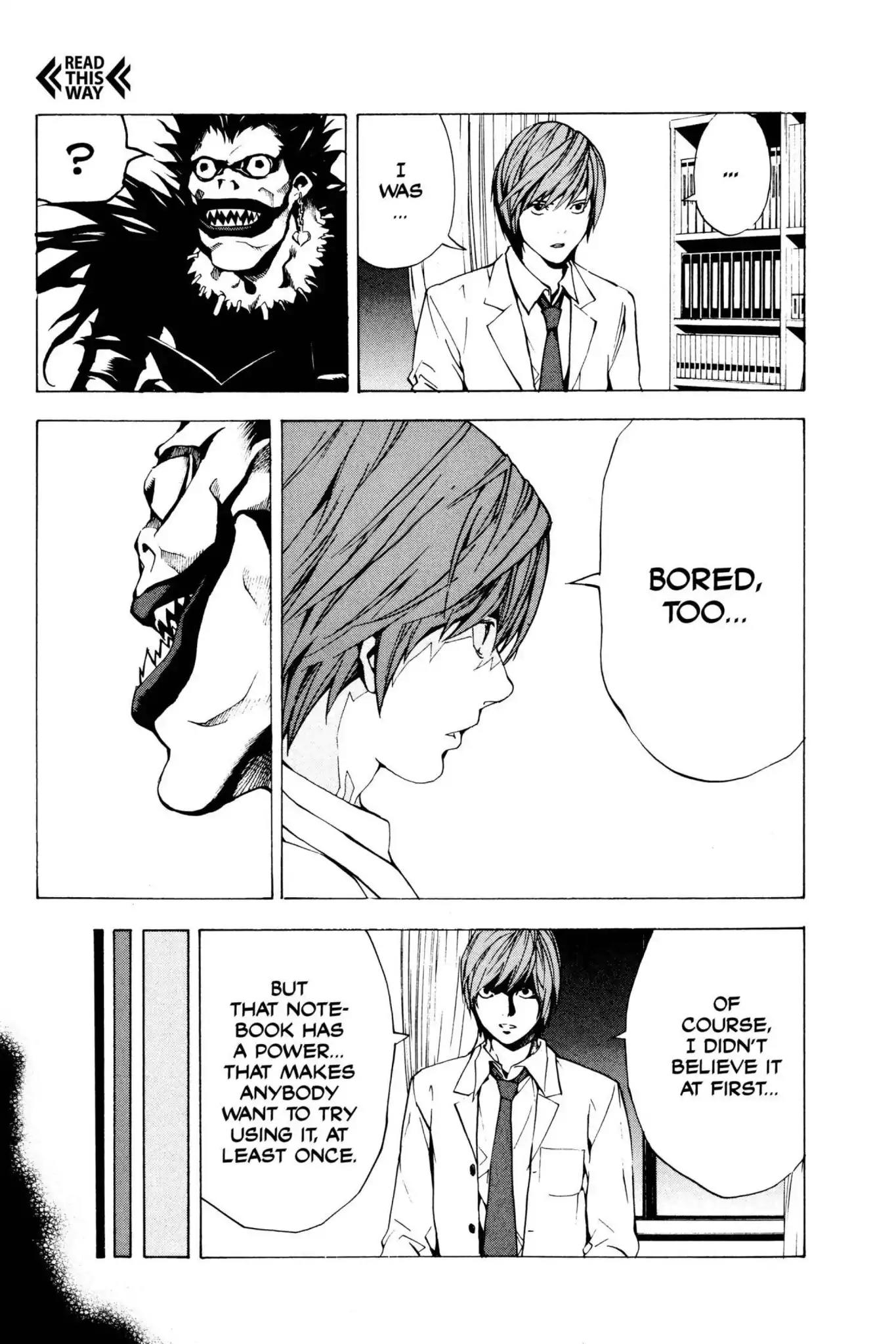 Death Note manga, chapter 1, page 30 of 53
