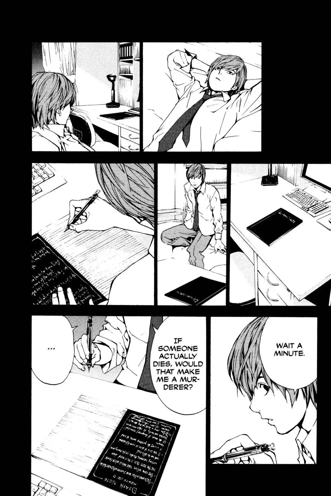 Death Note manga, chapter 1, page 31 of 53