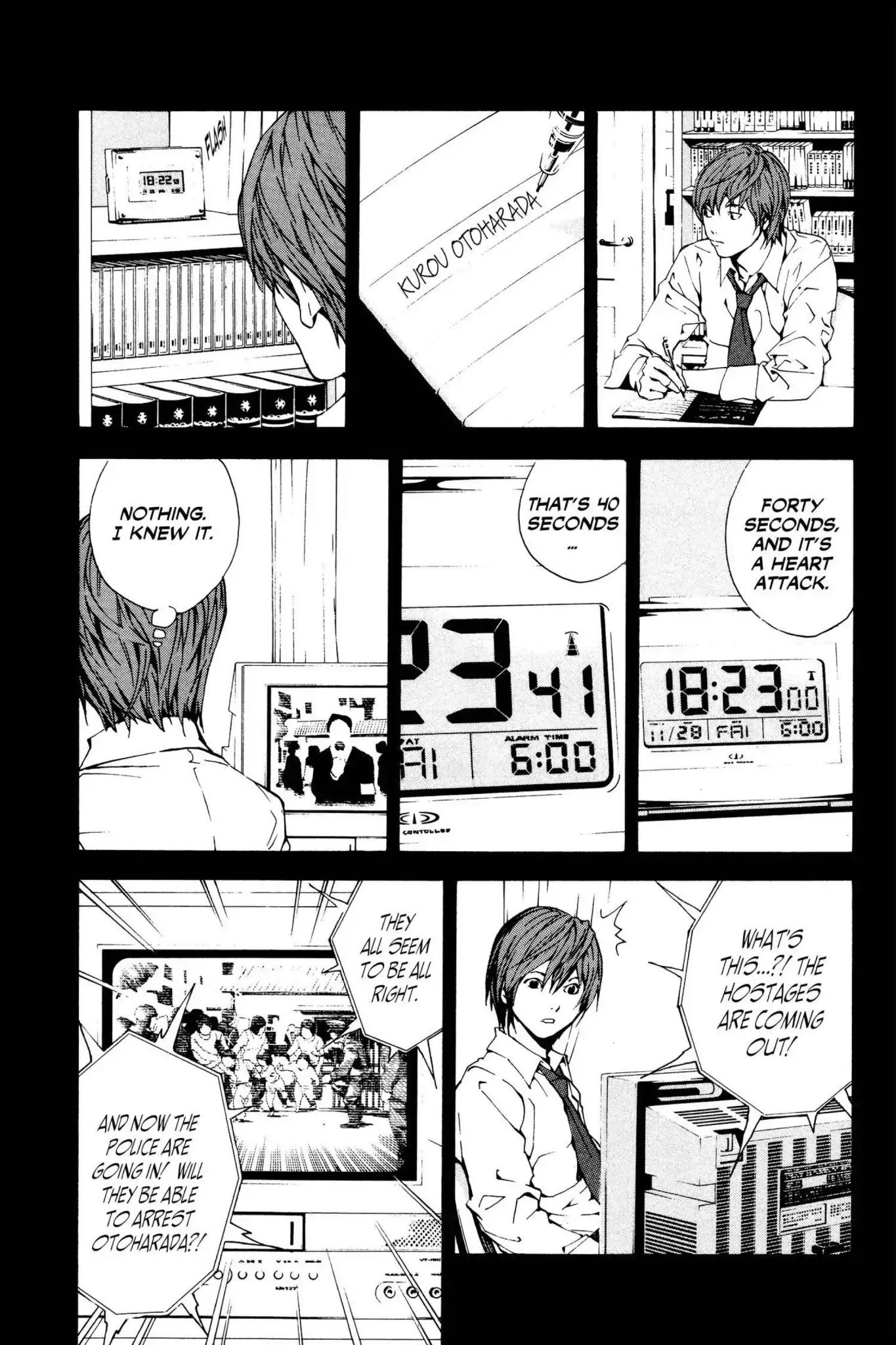 Death Note manga, chapter 1, page 33 of 53