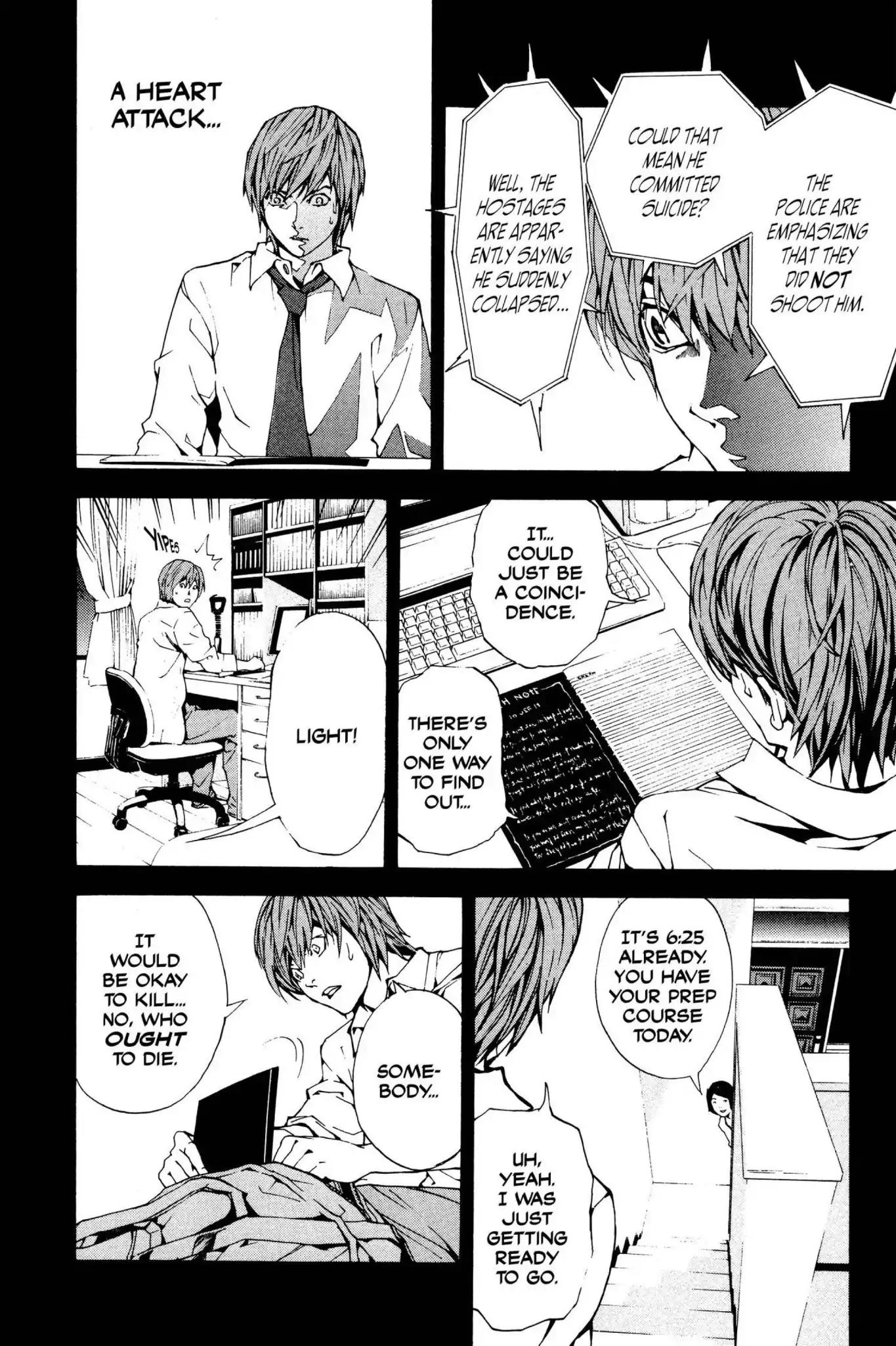 Death Note manga, chapter 1, page 35 of 53