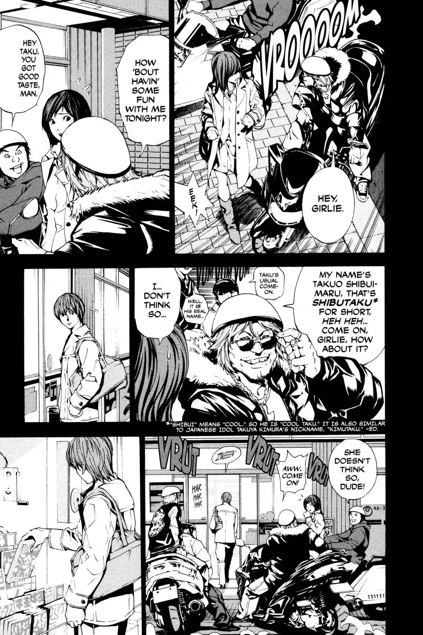 Death Note manga, chapter 1, page 38 of 53