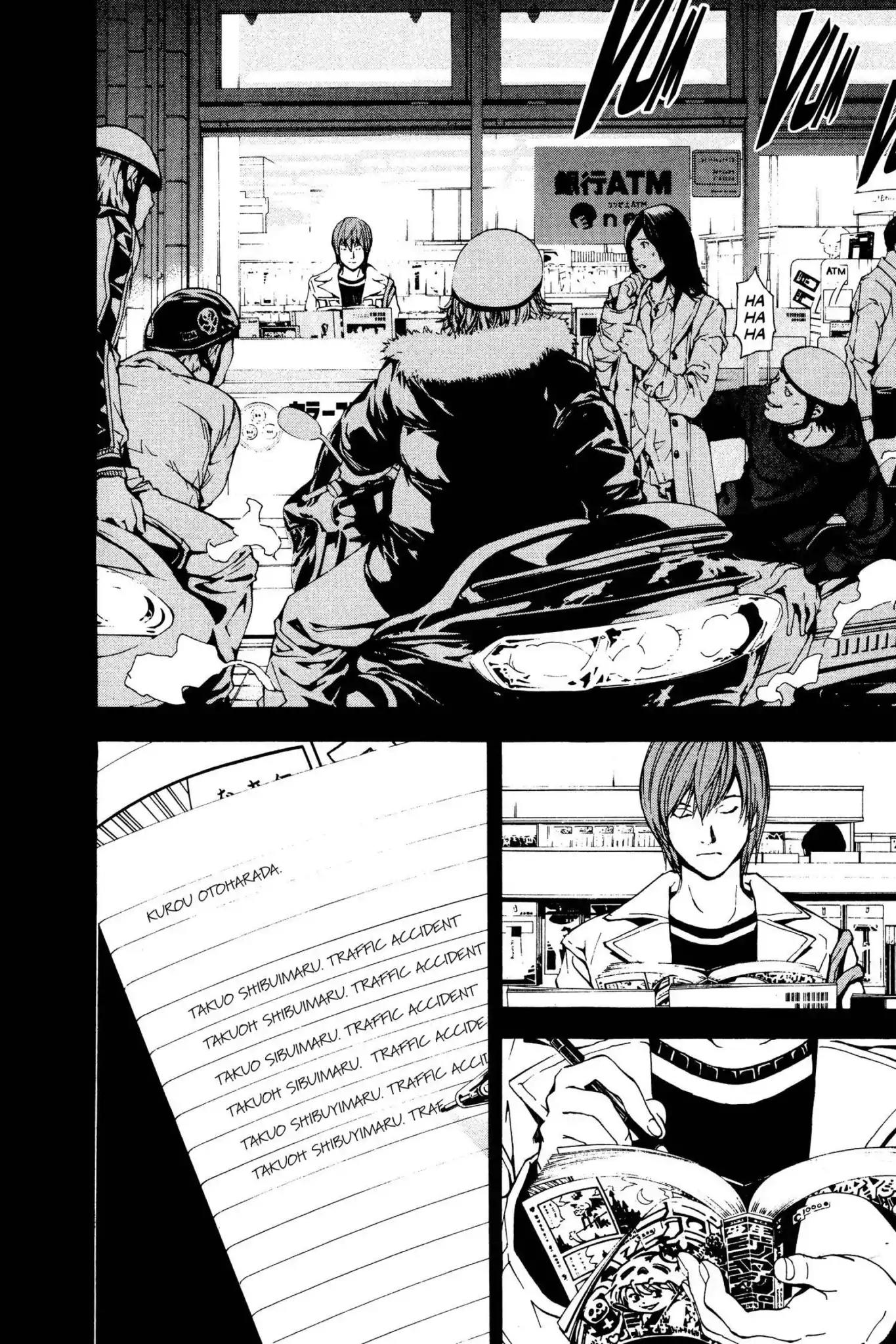 Death Note manga, chapter 1, page 39 of 53