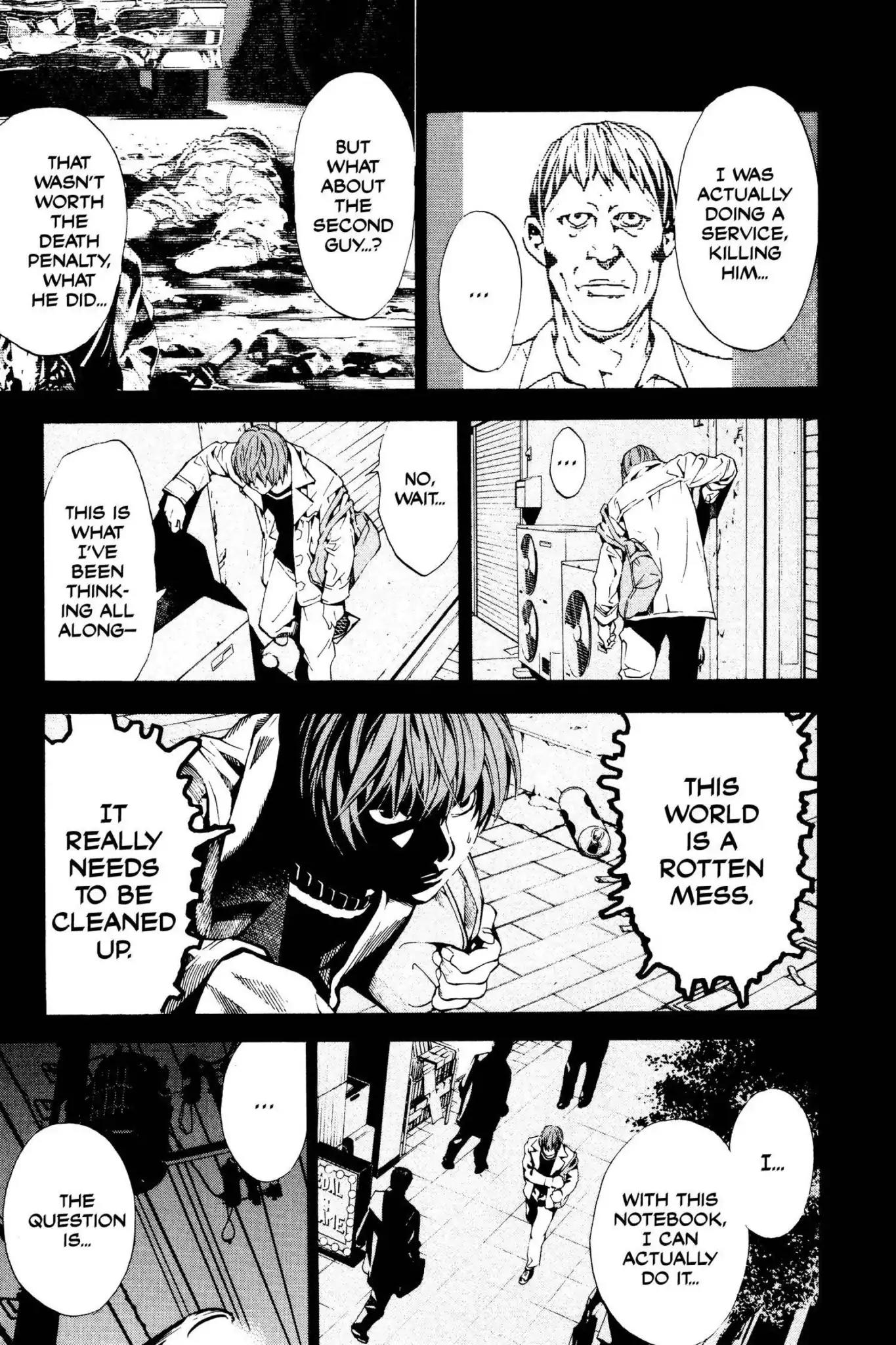 Death Note manga, chapter 1, page 44 of 53