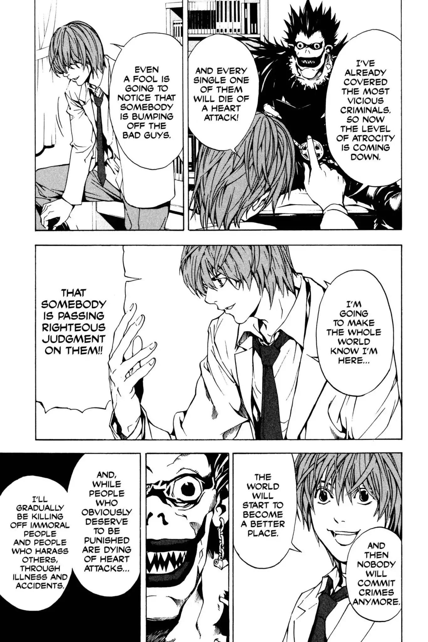 Death Note manga, chapter 1, page 48 of 53