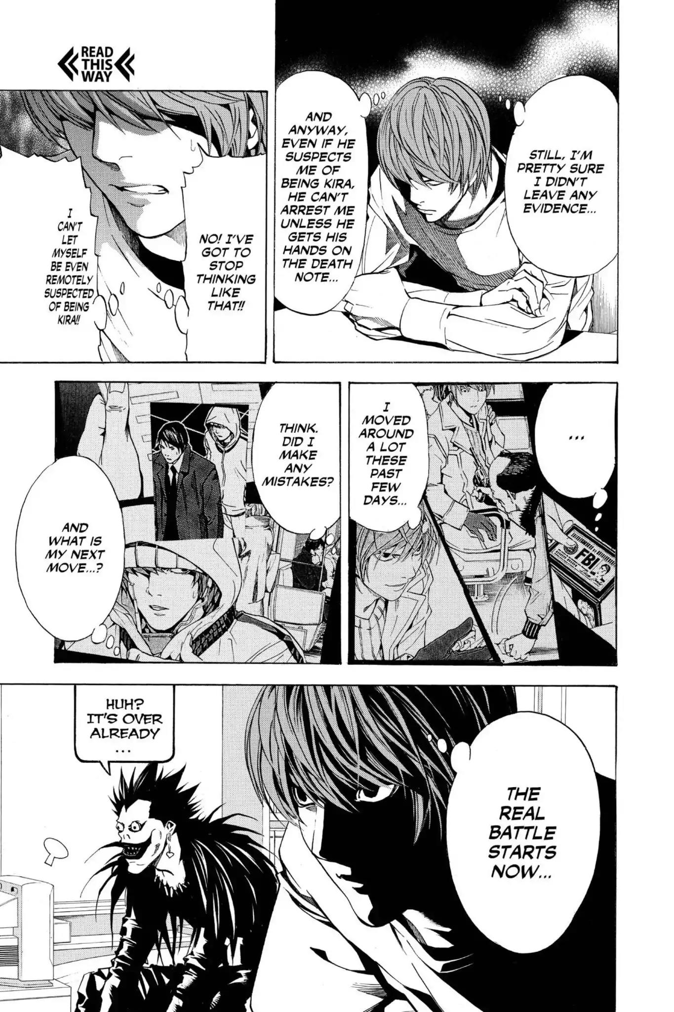 Death Note manga, chapter 10, page 21 of 24