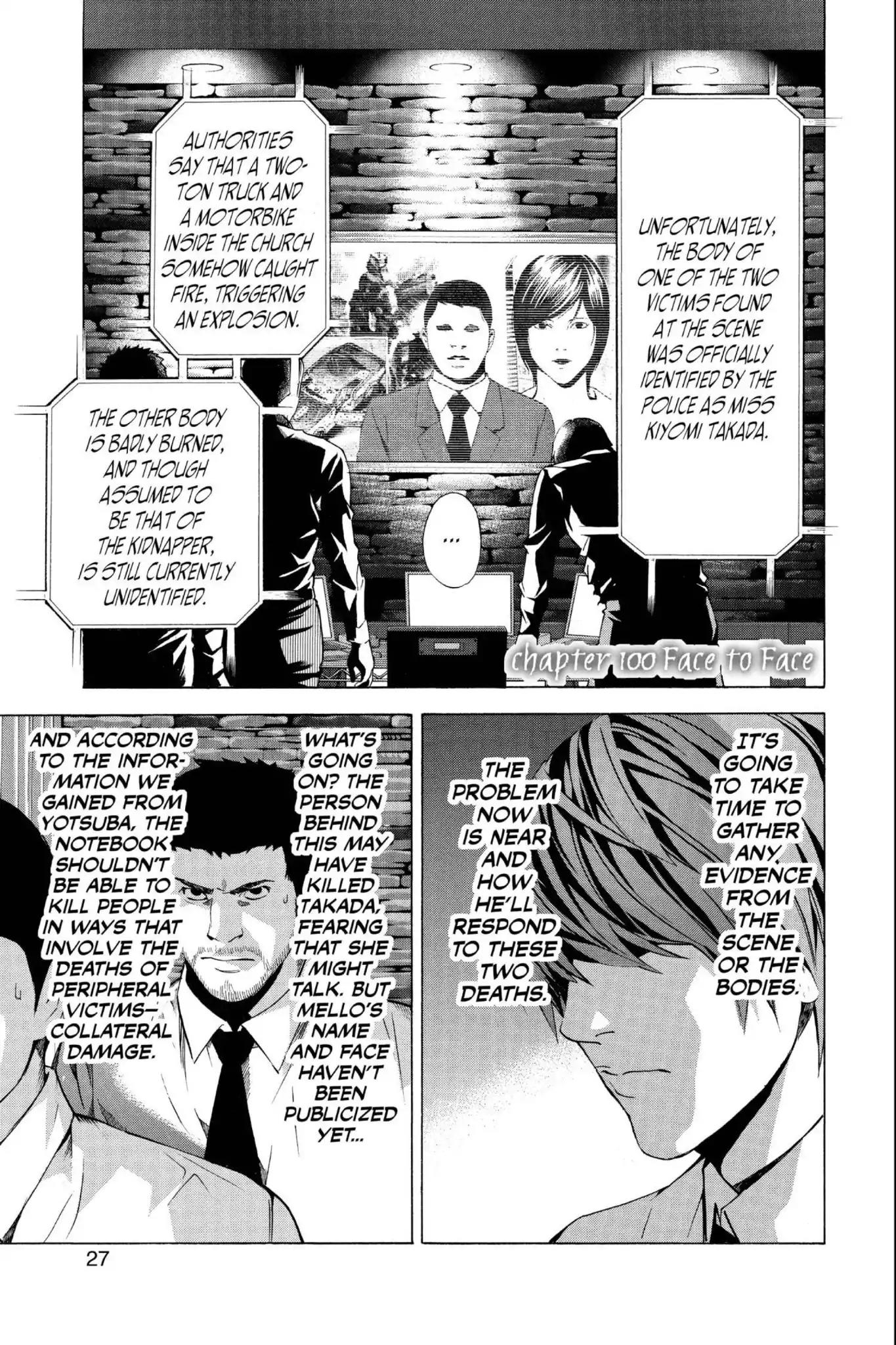 Death Note Chapter 100 page 1 - Chapter 100: Face to Face