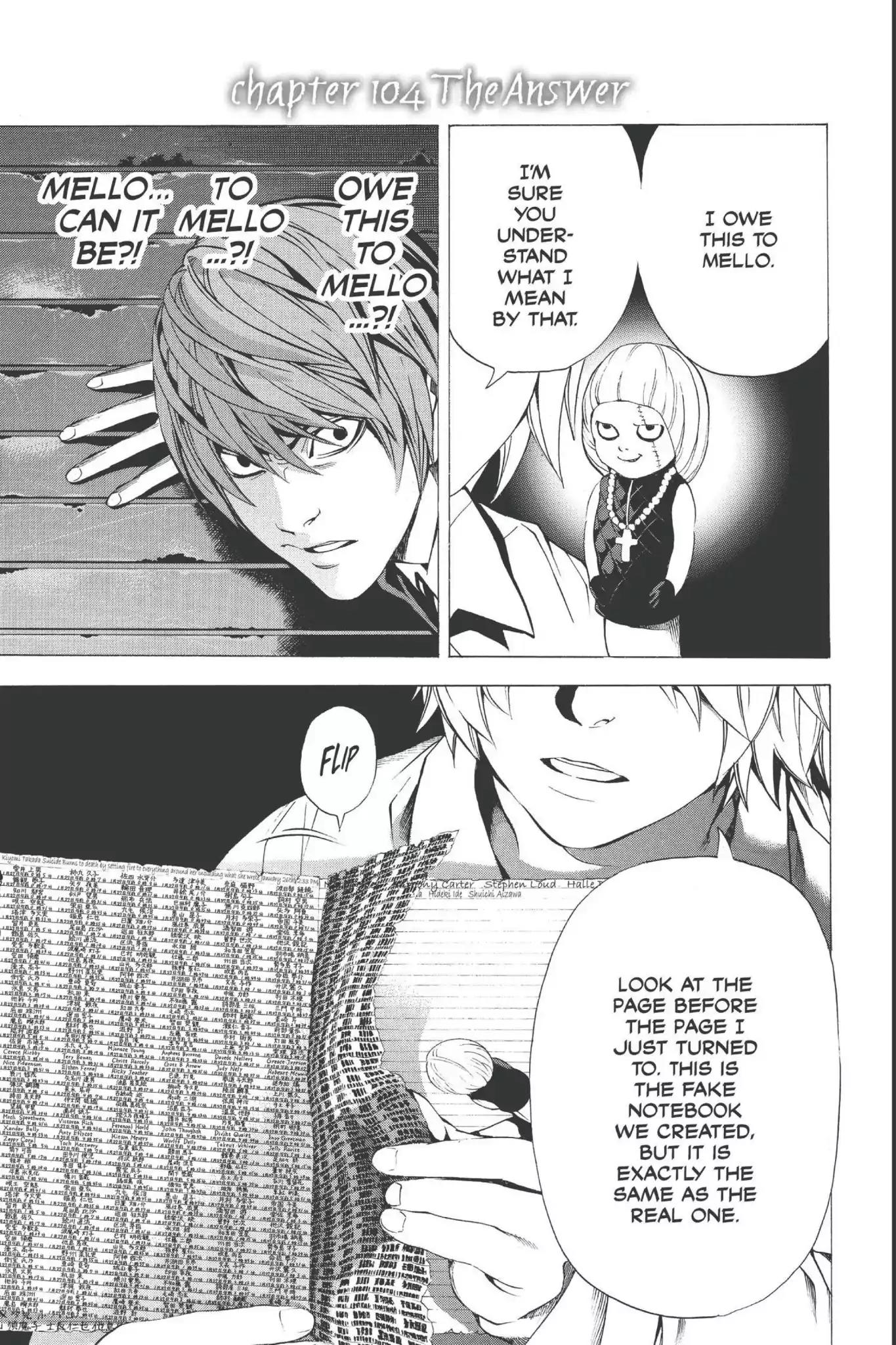 Death Note Chapter 104 page 1 - Chapter 104: The Answer