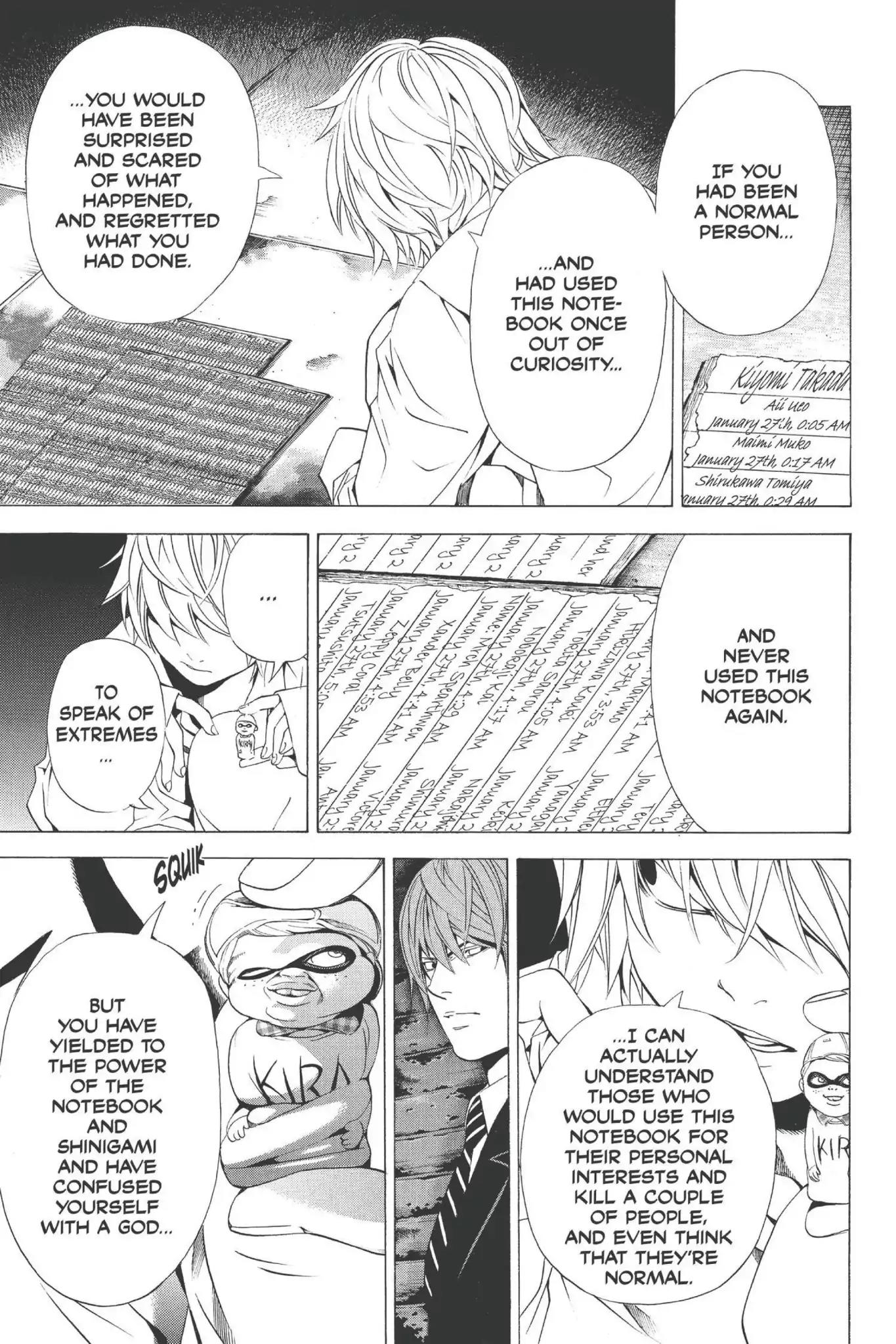 Death Note manga, chapter 105, page 15 of 20