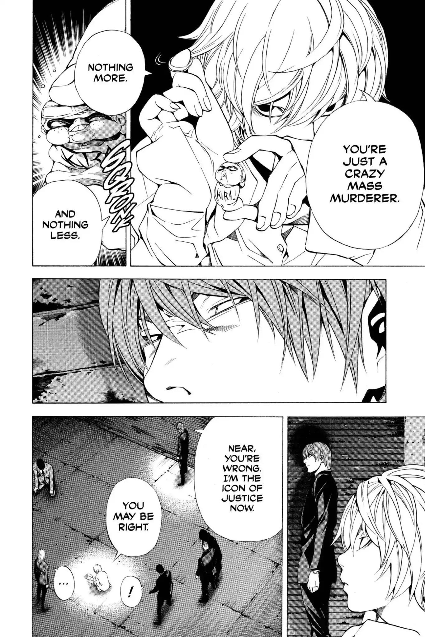Death Note manga, chapter 105, page 16 of 20