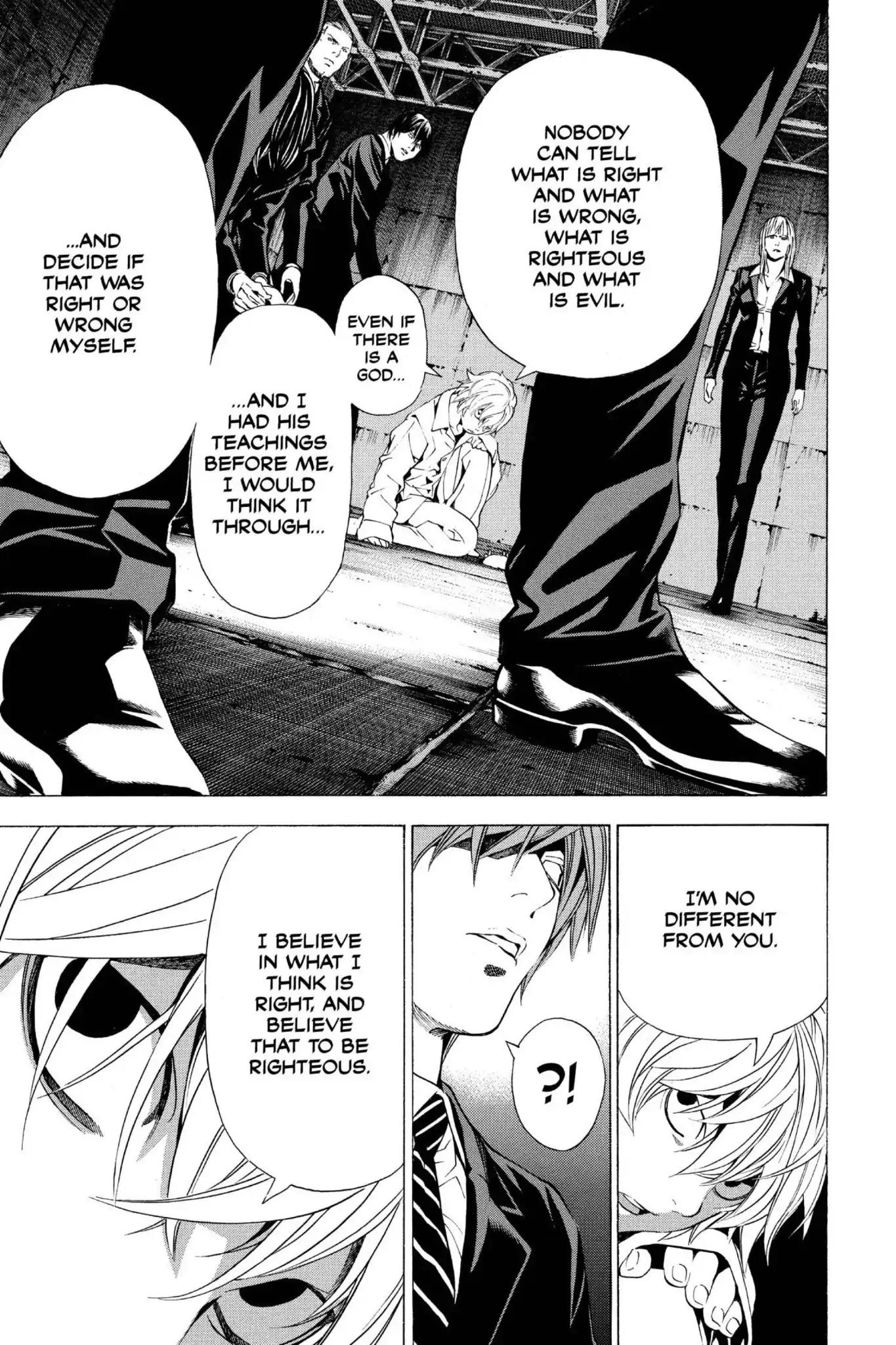 Death Note manga, chapter 105, page 17 of 20