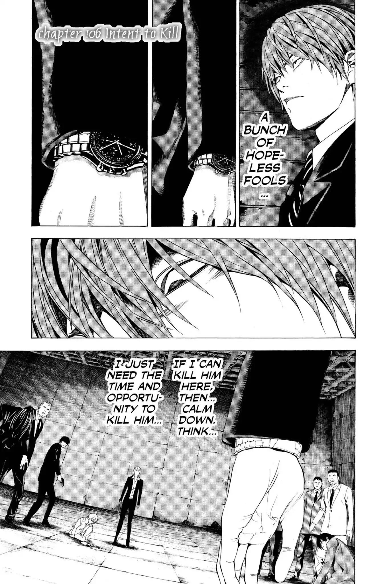 Death Note Chapter 106 page 1 - Chapter 106: Intent to Kill