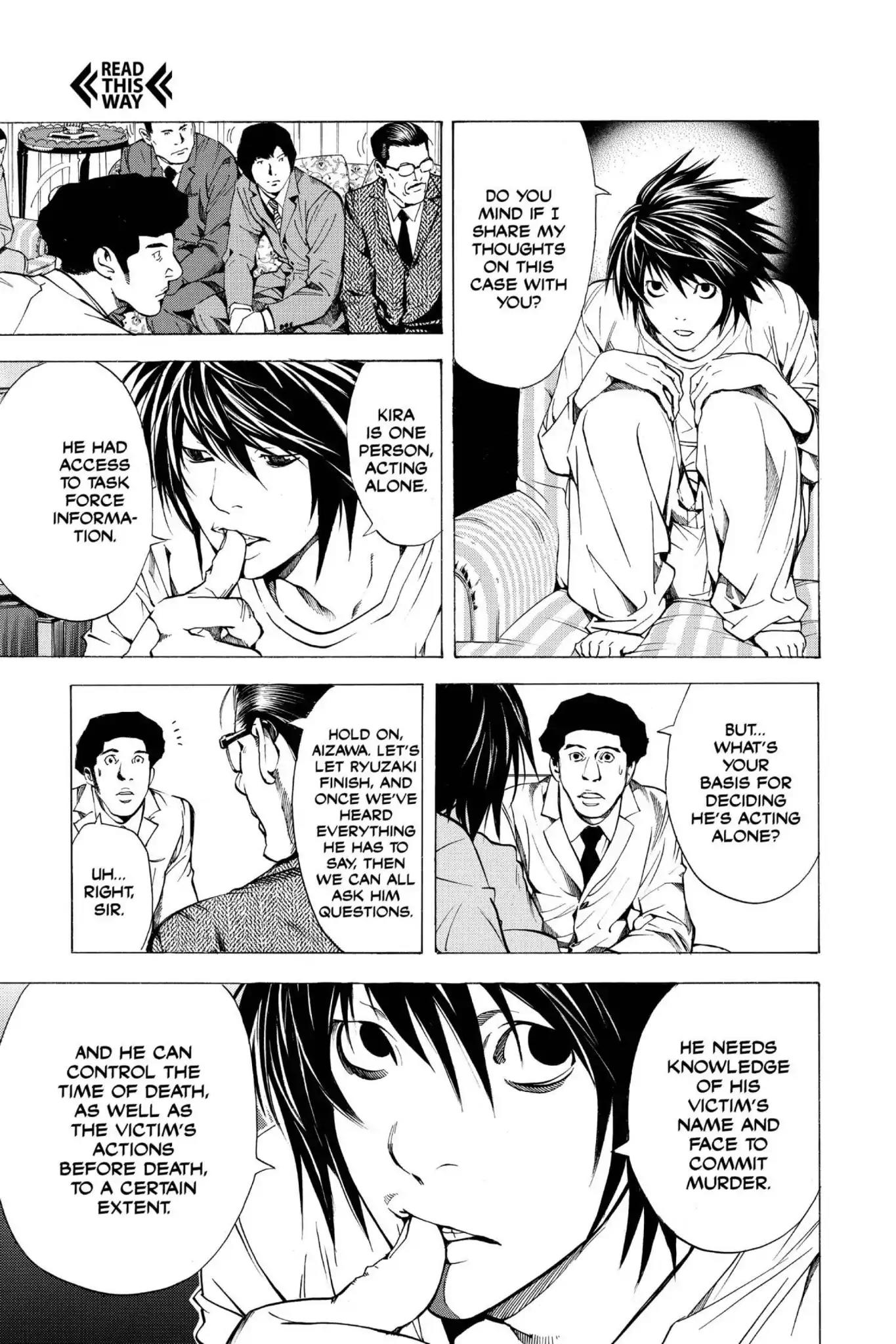 Death Note manga, chapter 11, page 11 of 22