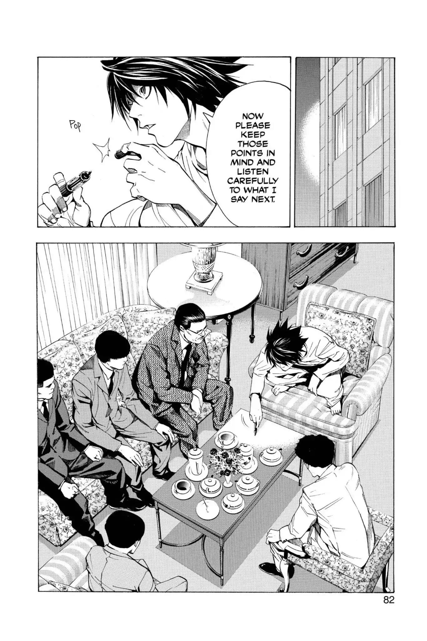Death Note manga, chapter 11, page 12 of 22