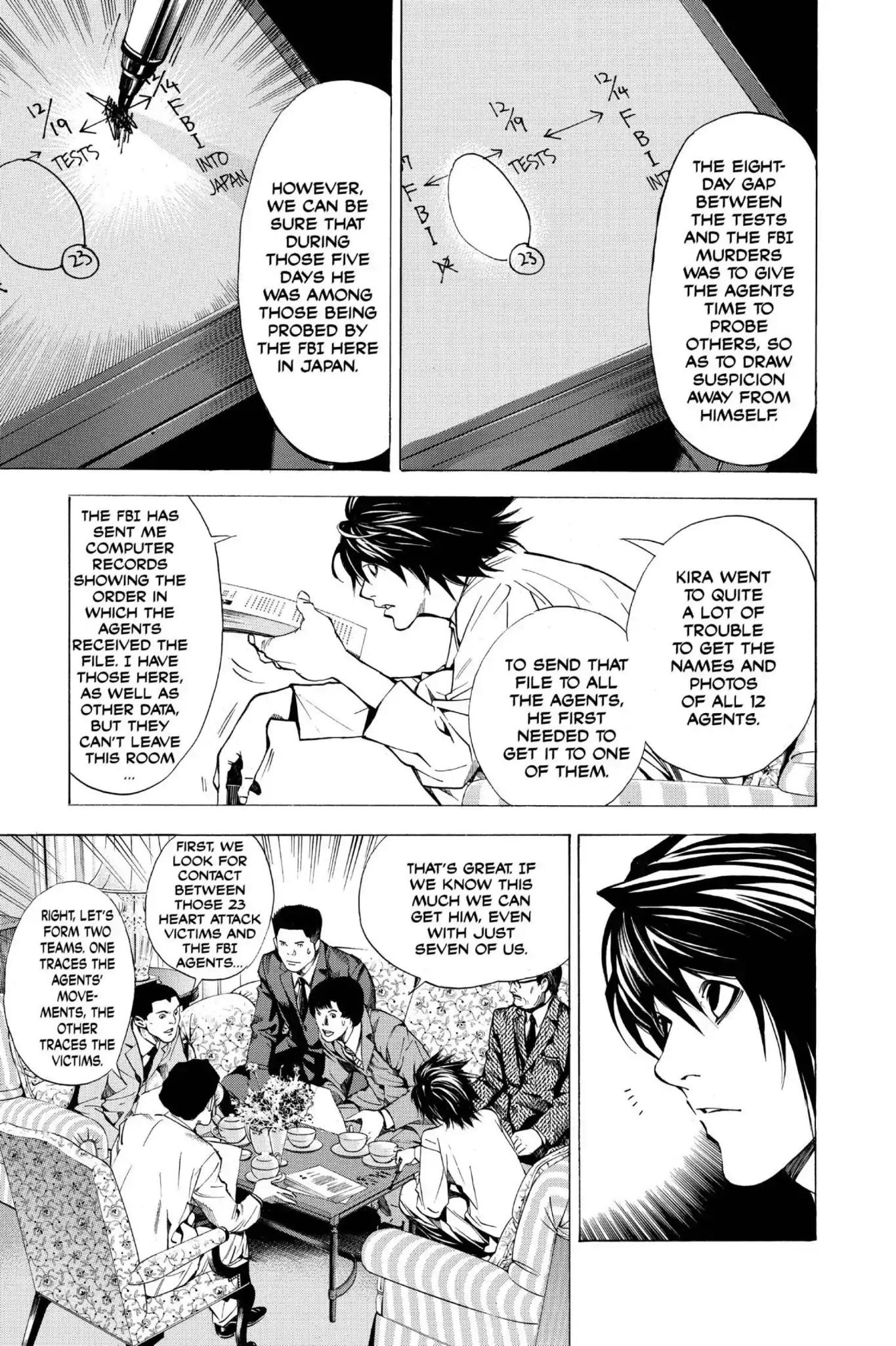 Death Note manga, chapter 11, page 15 of 22