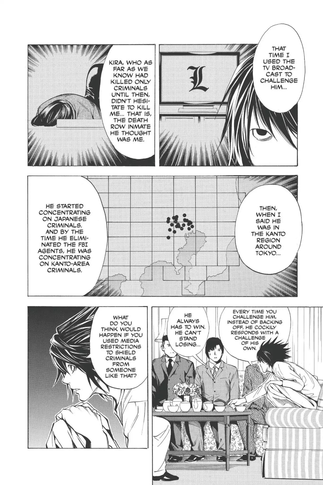 Death Note manga, chapter 11, page 8 of 22
