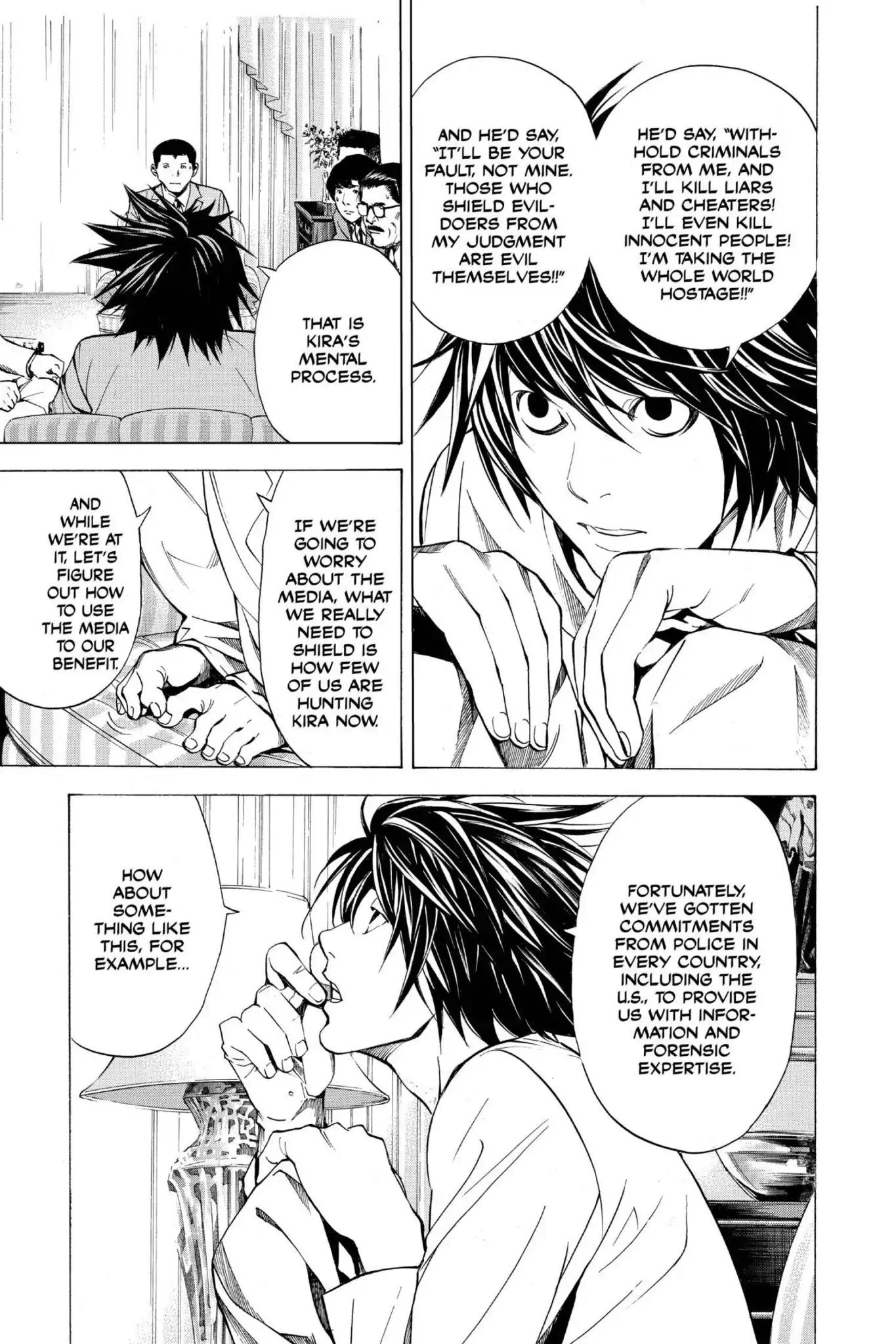 Death Note manga, chapter 11, page 9 of 22