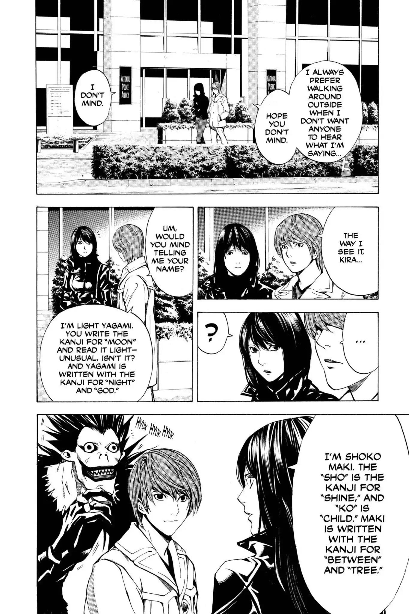Death Note manga, chapter 12, page 12 of 22