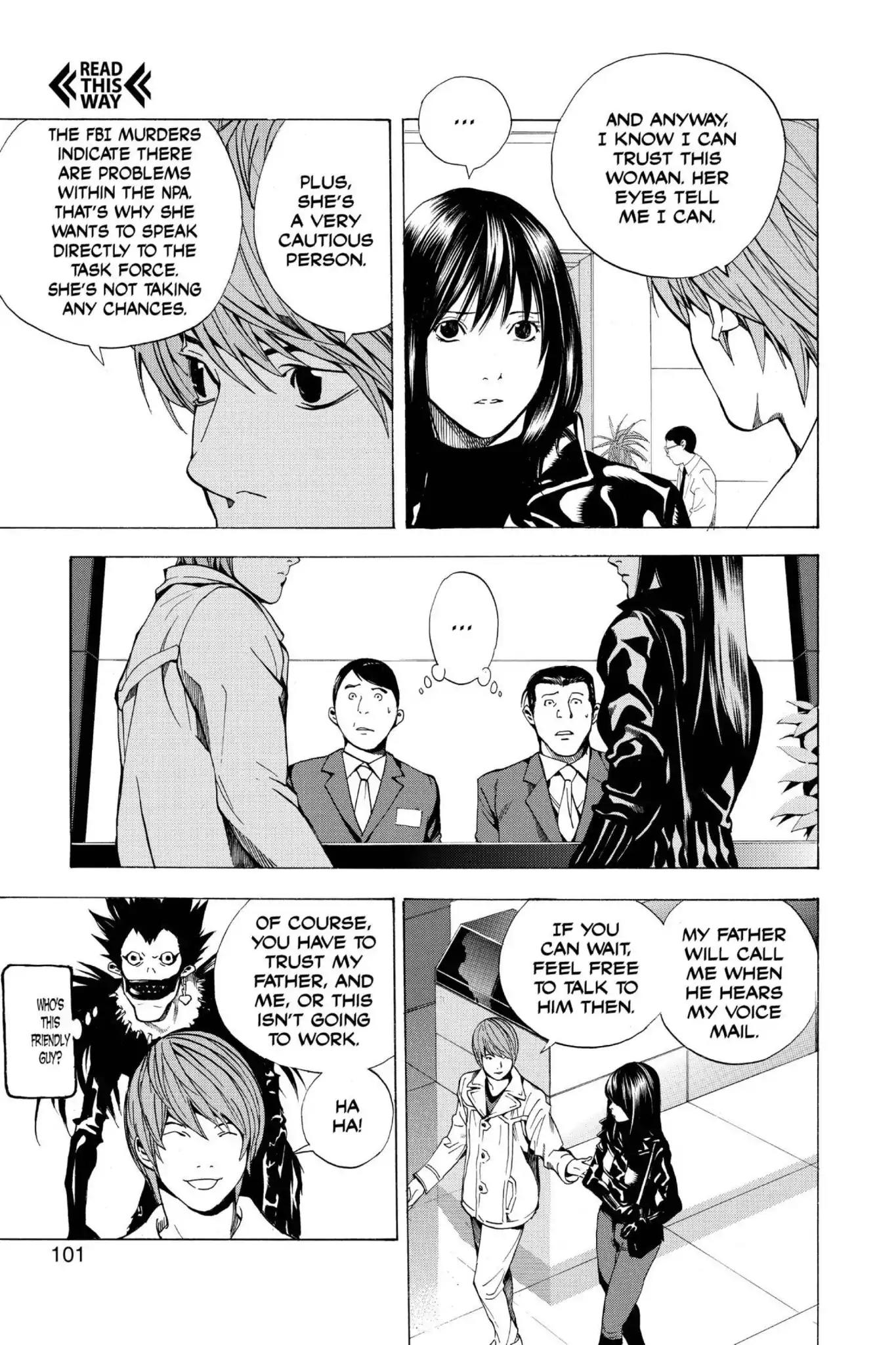 Death Note manga, chapter 12, page 9 of 22