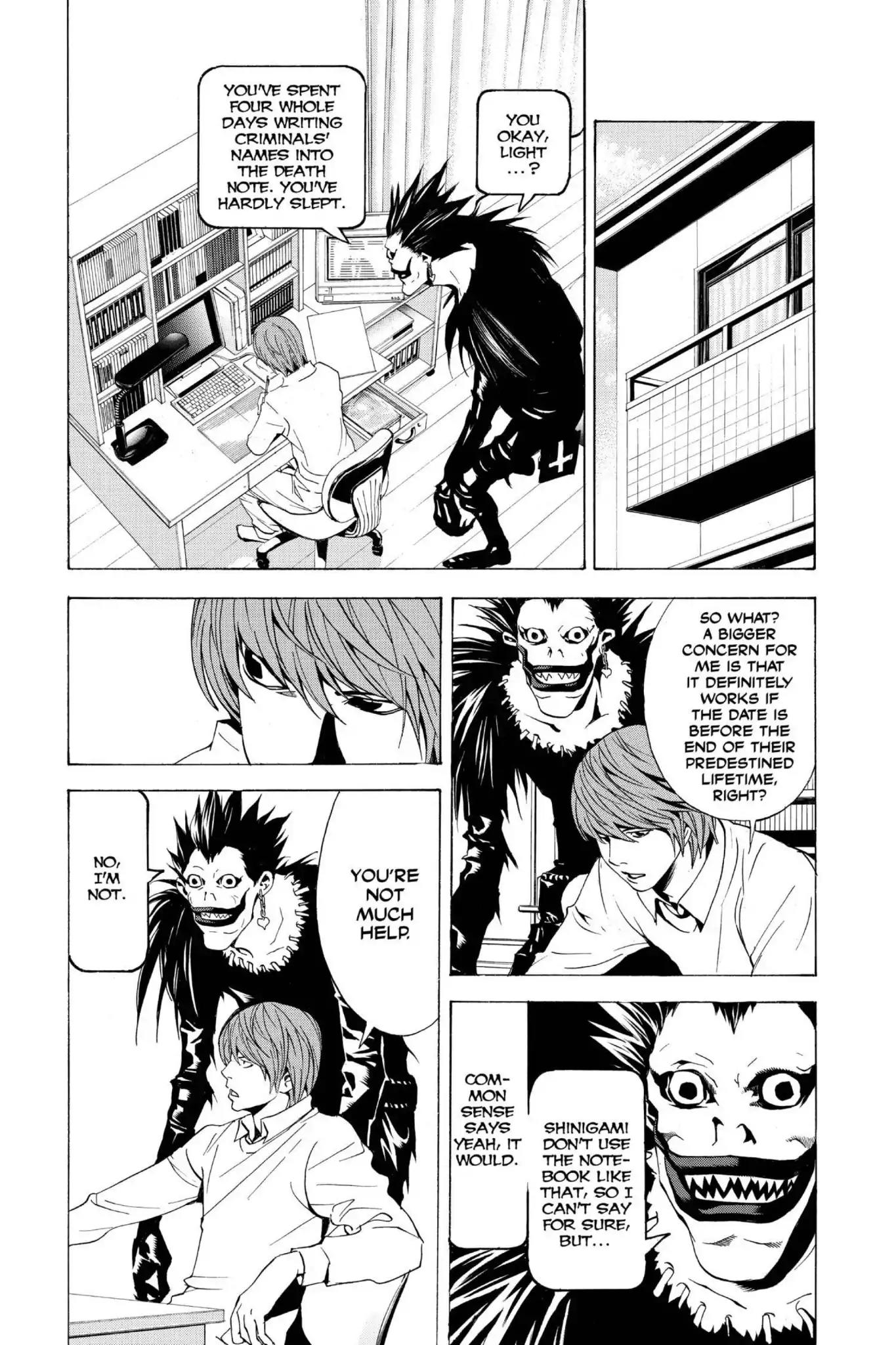 Death Note manga, chapter 15, page 11 of 22