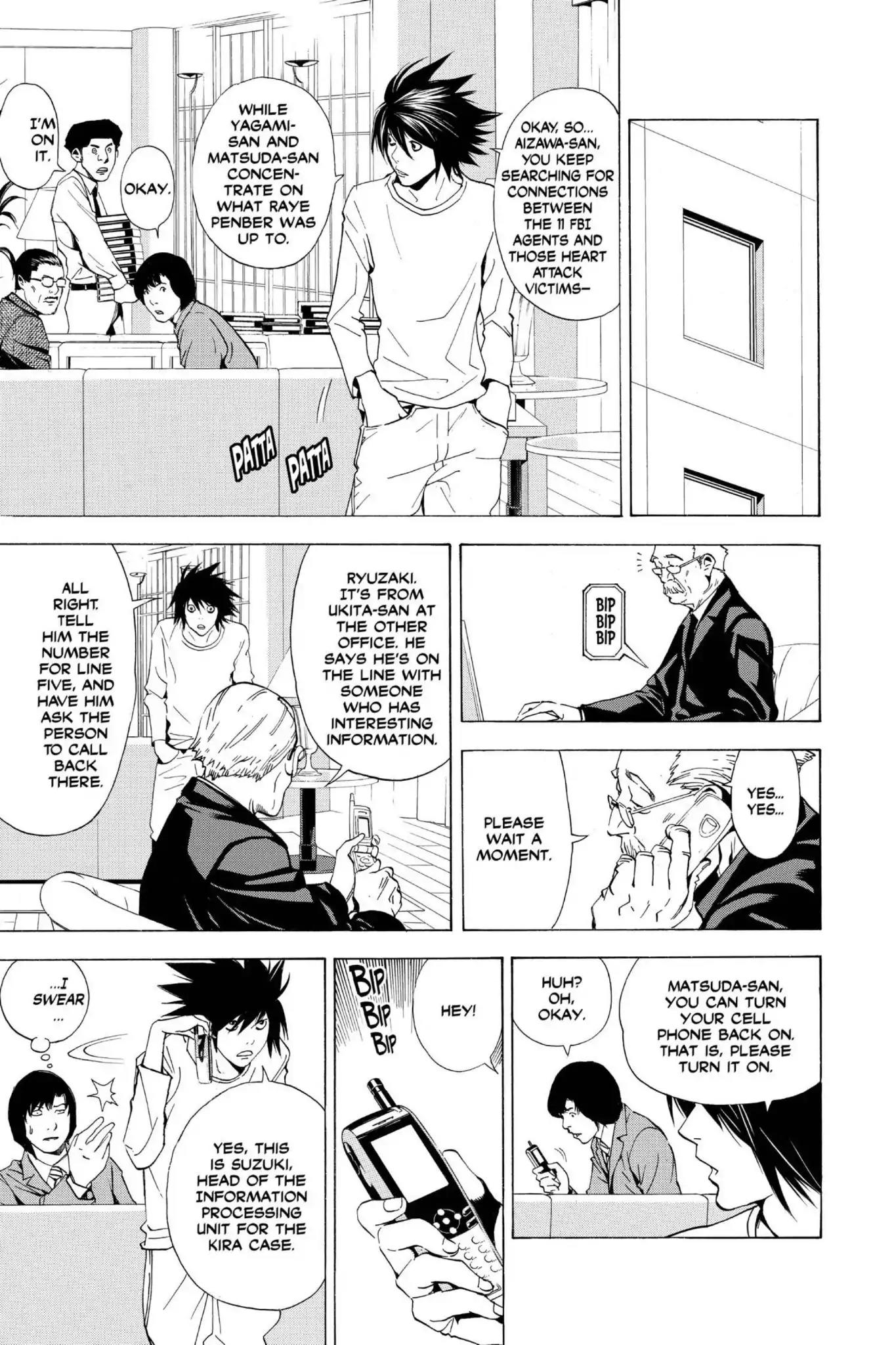 Death Note manga, chapter 15, page 15 of 22
