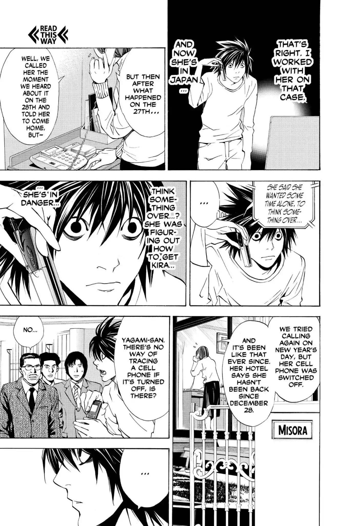 Death Note manga, chapter 15, page 17 of 22