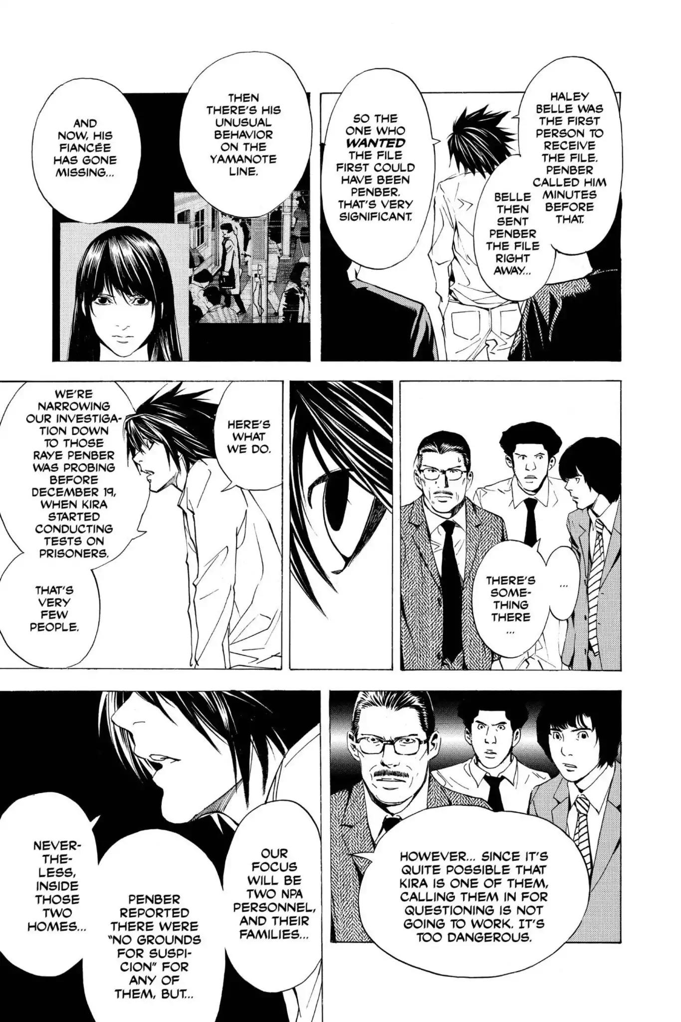 Death Note manga, chapter 15, page 19 of 22