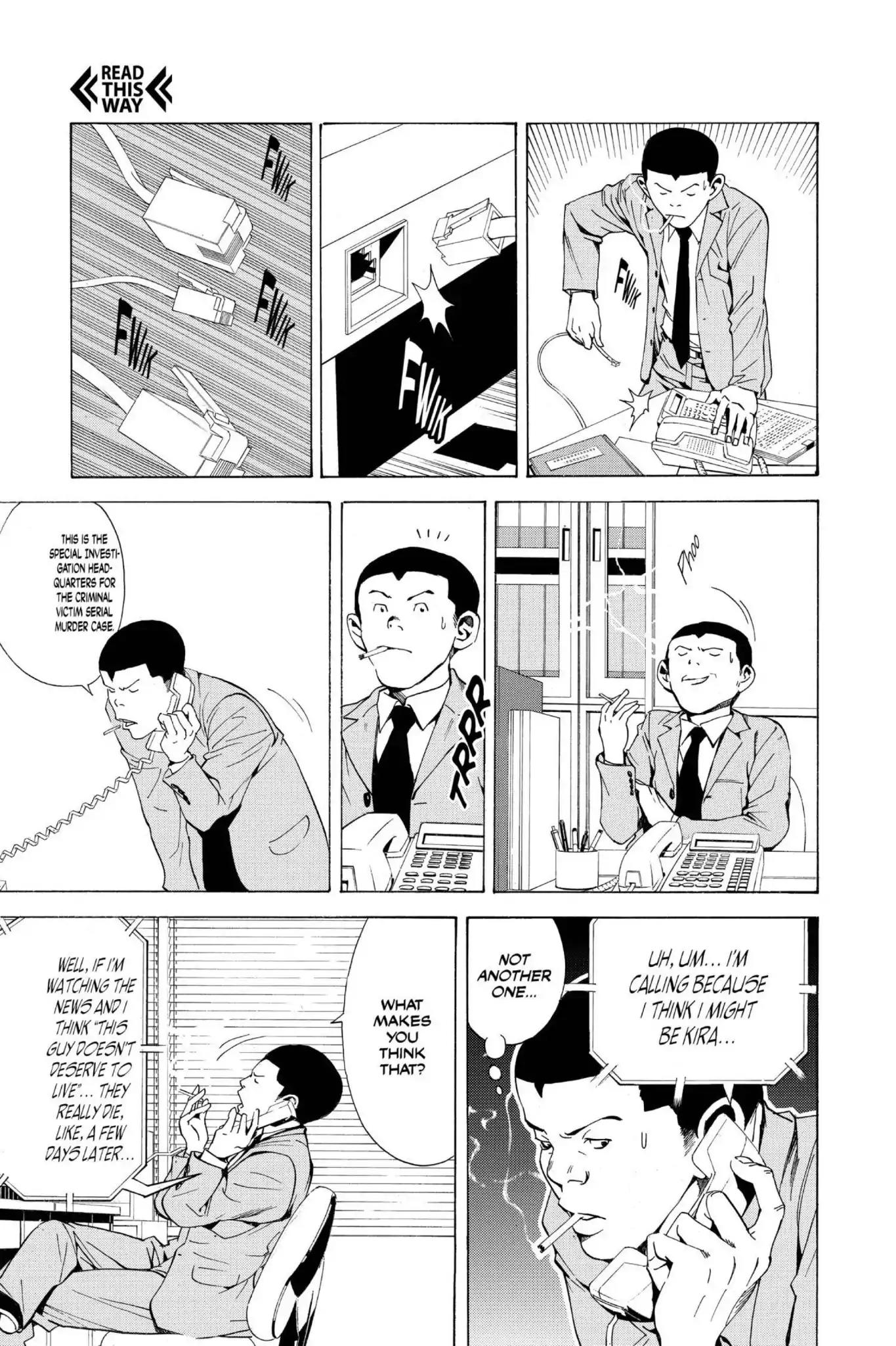 Death Note manga, chapter 15, page 3 of 22