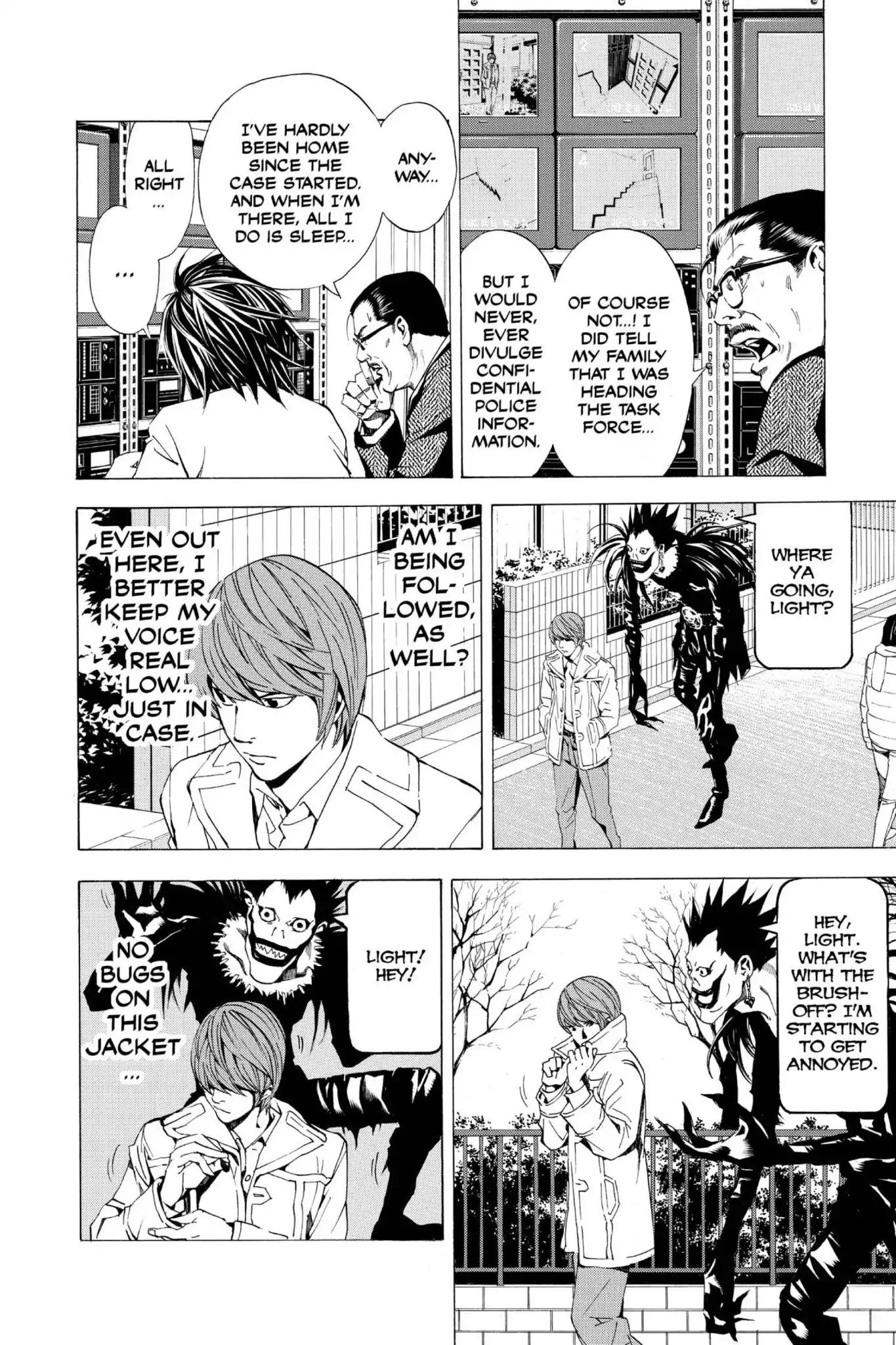 Death Note manga, chapter 16, page 12 of 20