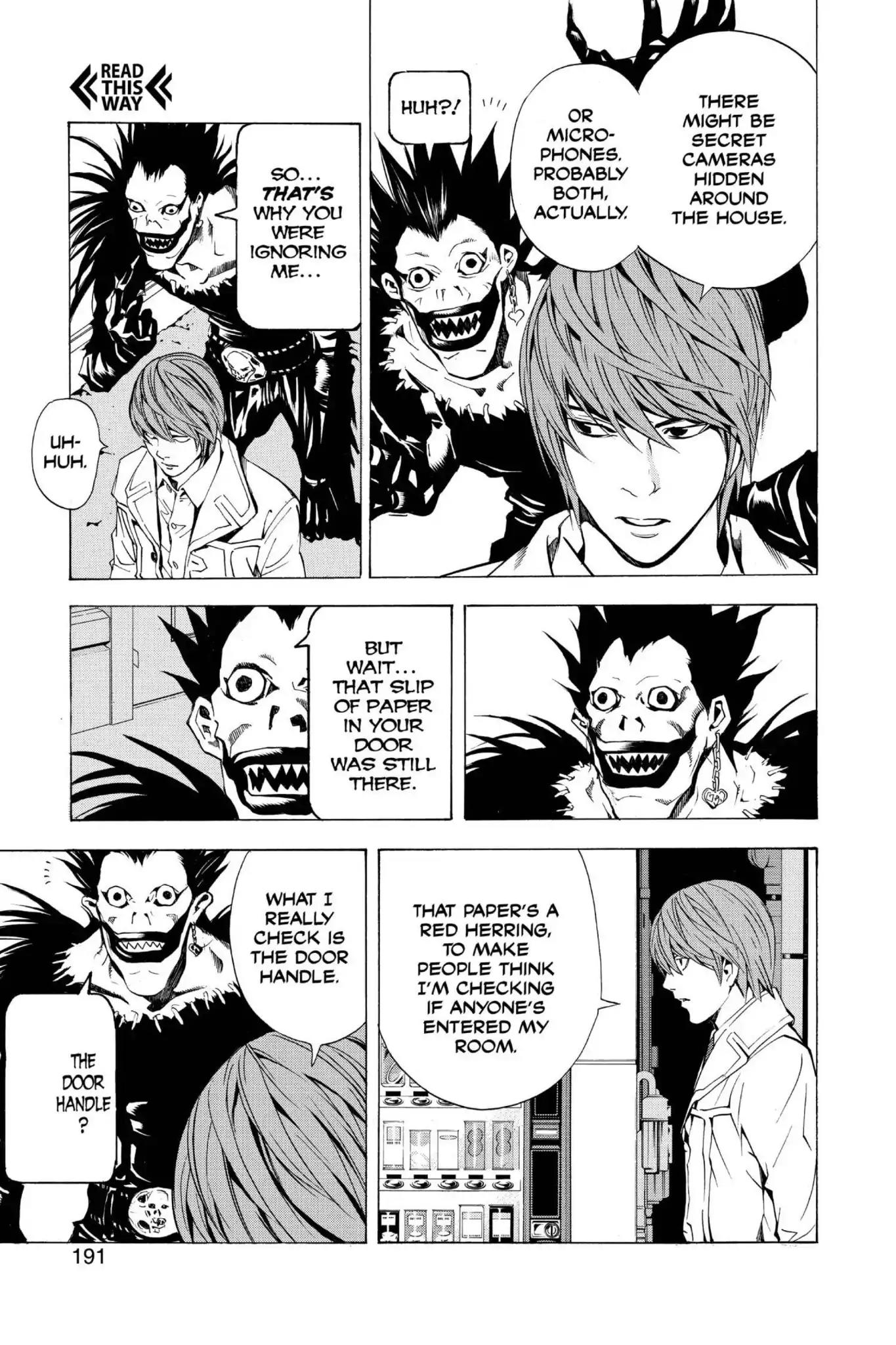 Death Note manga, chapter 16, page 13 of 20