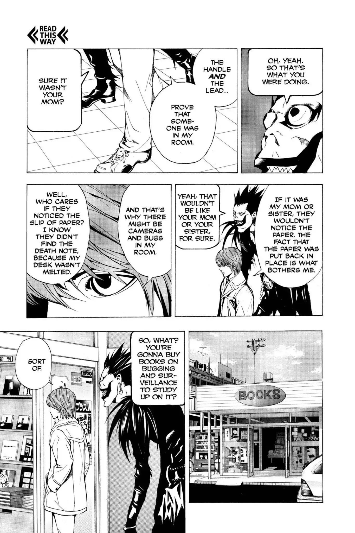 Death Note manga, chapter 16, page 15 of 20