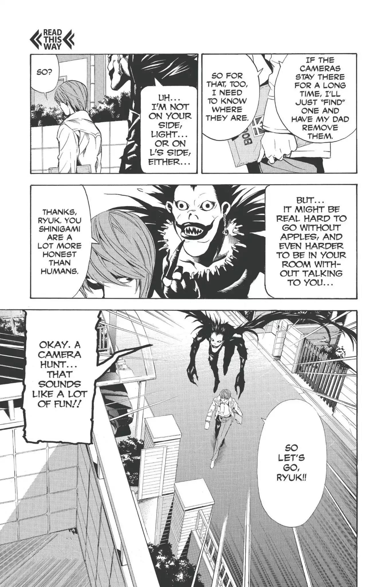 Death Note manga, chapter 16, page 19 of 20