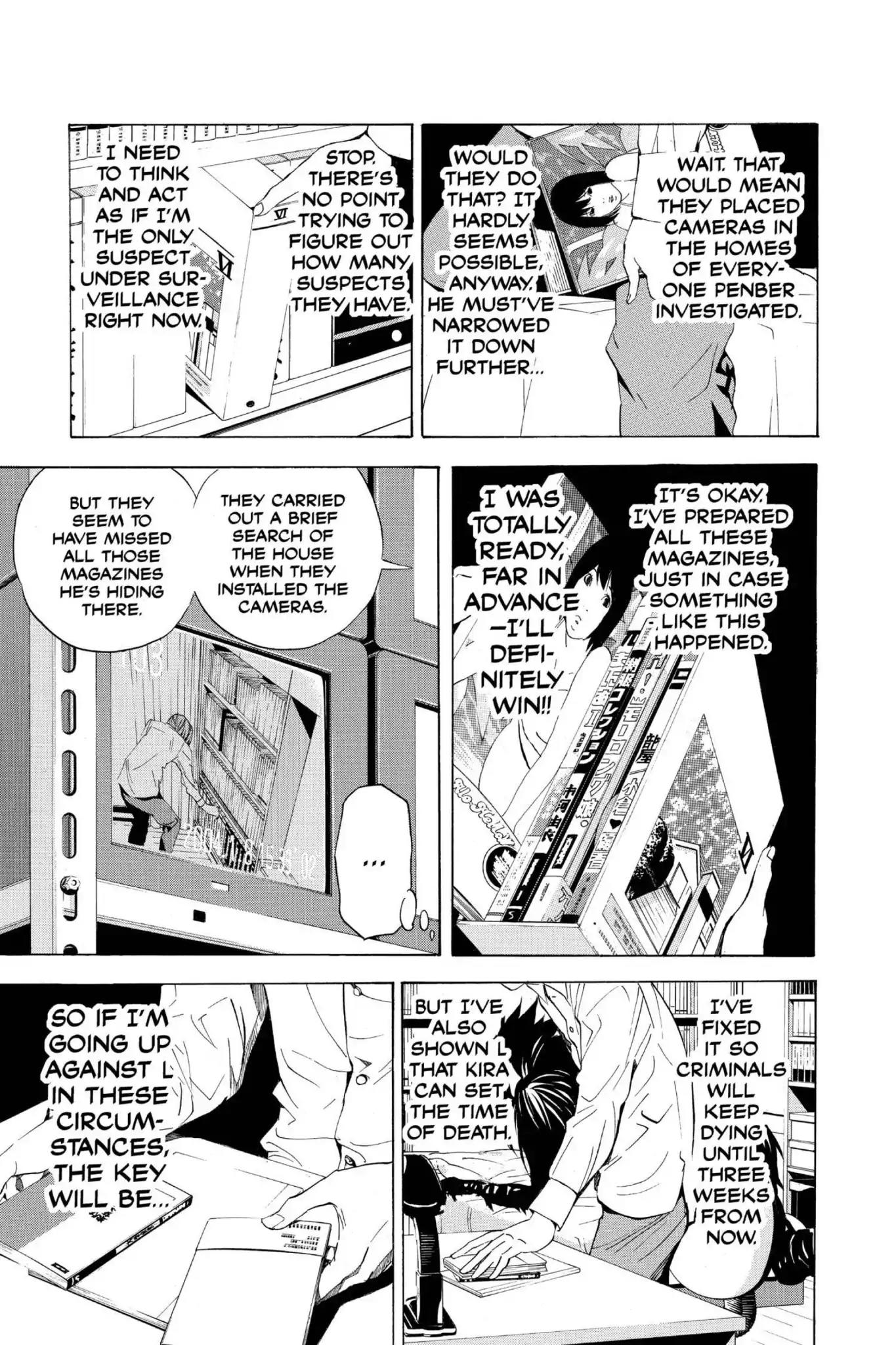 Death Note manga, chapter 17, page 12 of 27