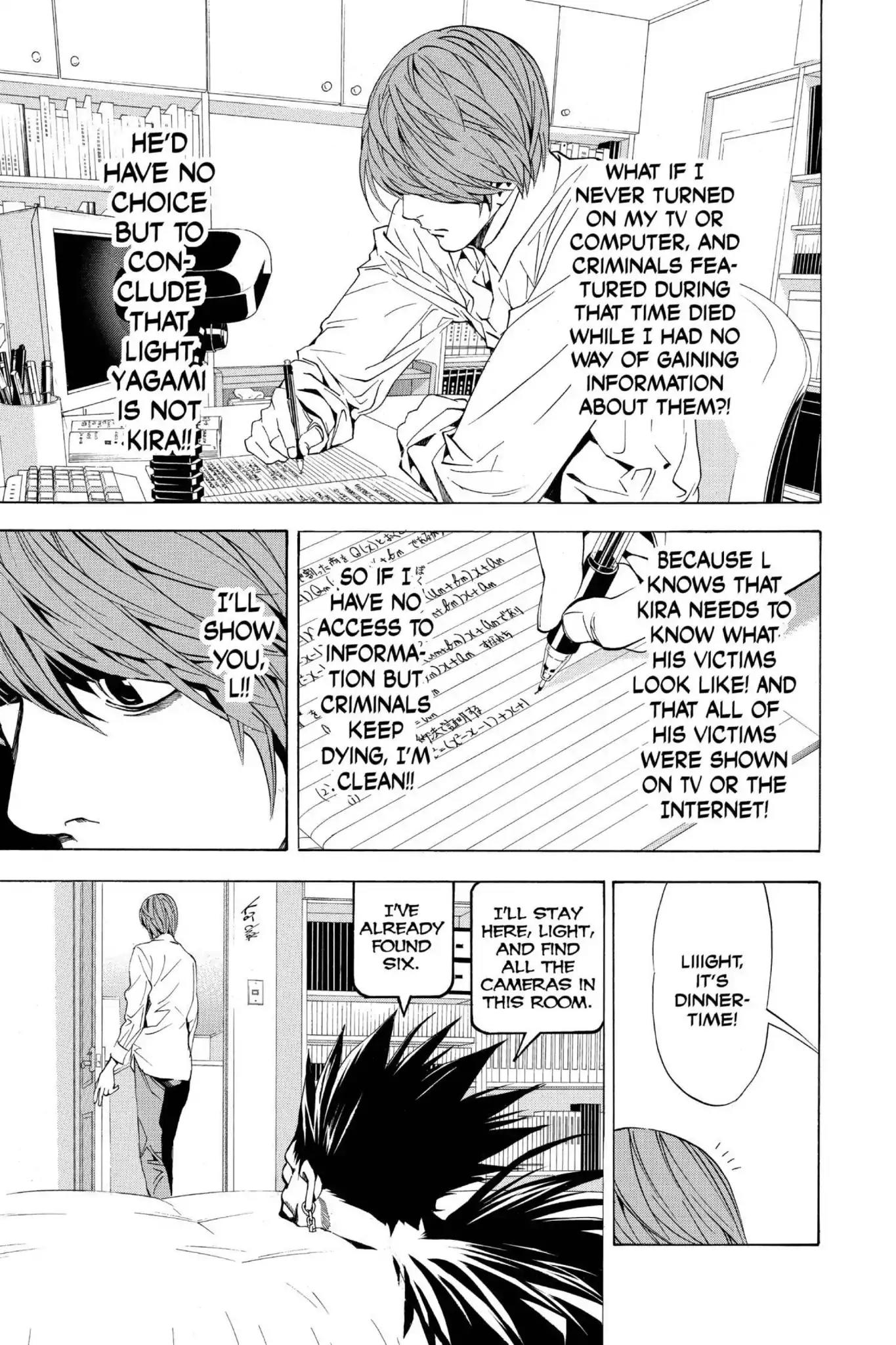 Death Note manga, chapter 17, page 14 of 27