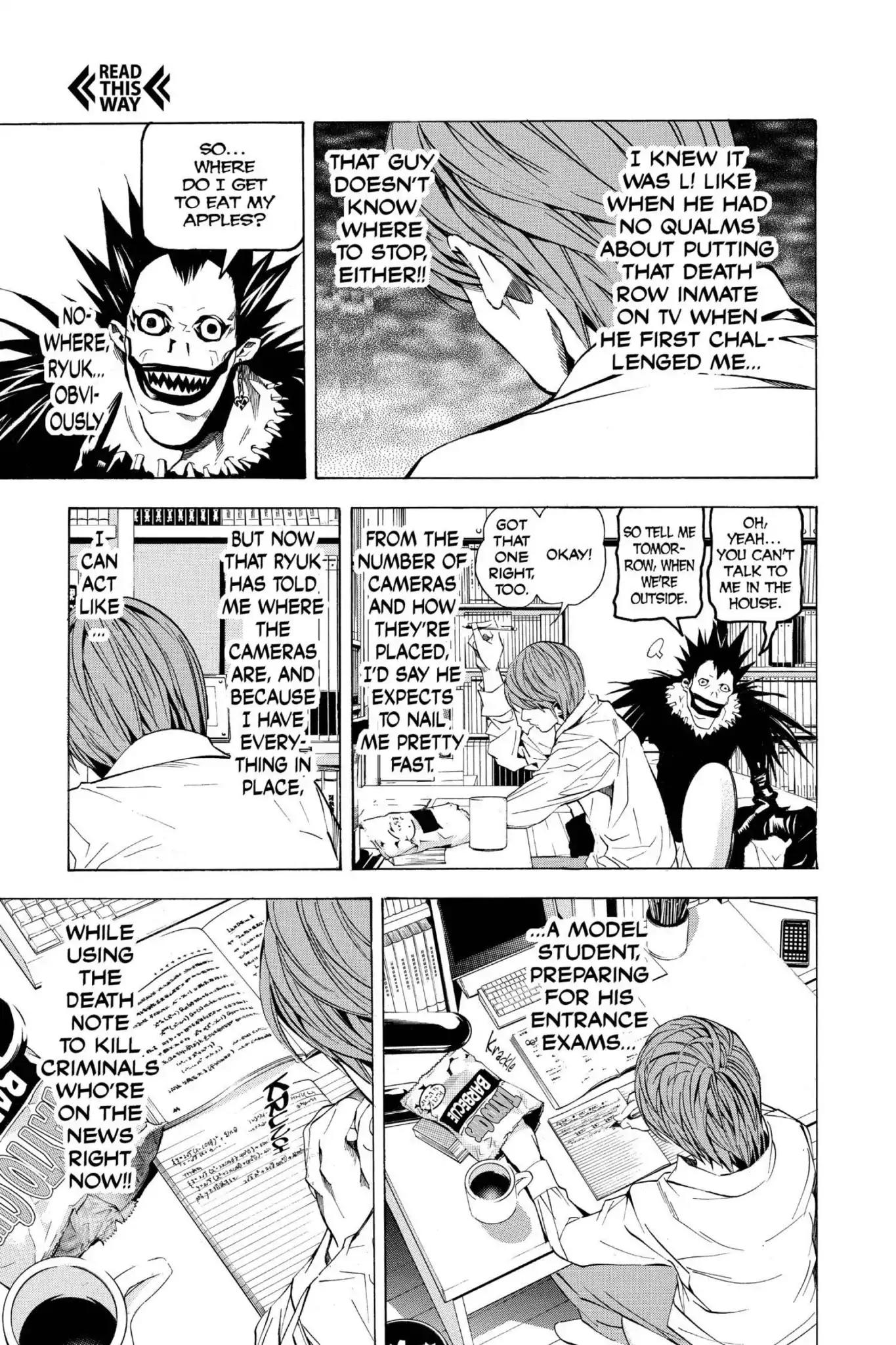 Death Note manga, chapter 17, page 20 of 27