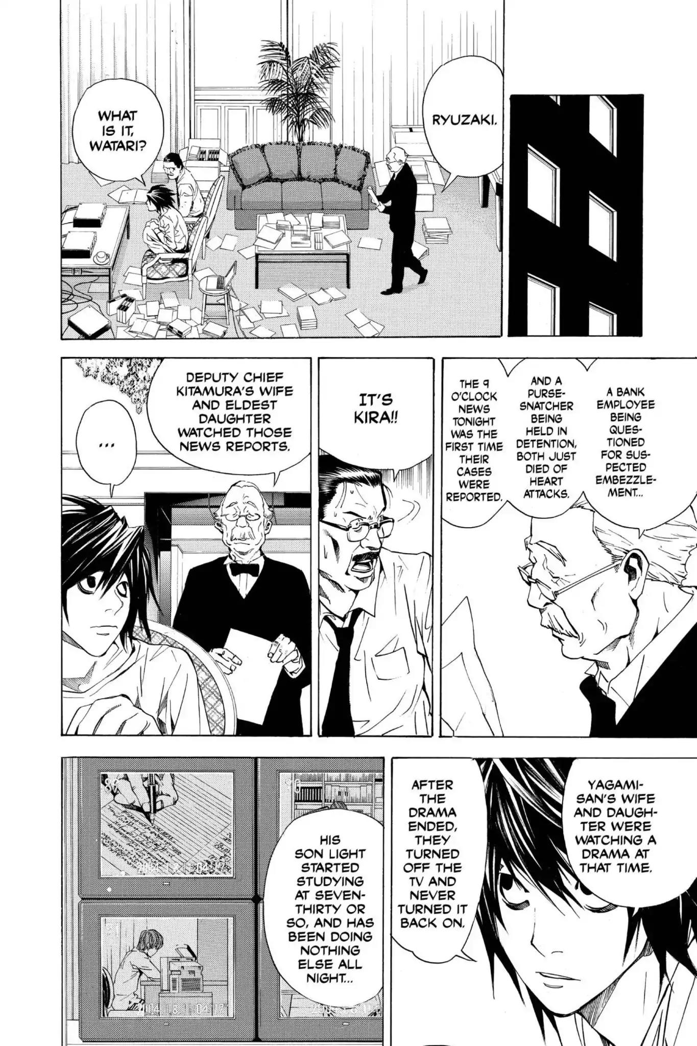 Death Note manga, chapter 17, page 23 of 27