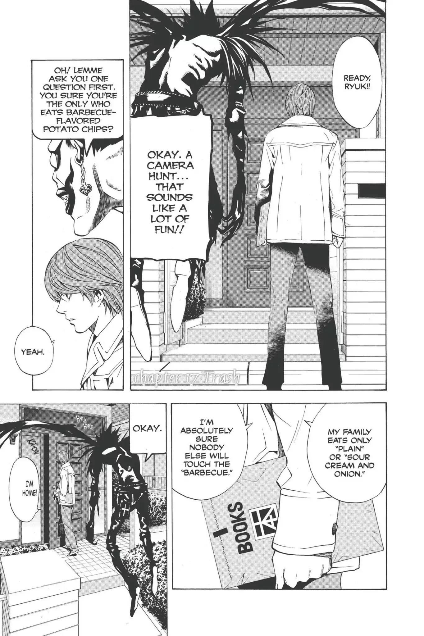 Death Note manga, chapter 17, page 8 of 27