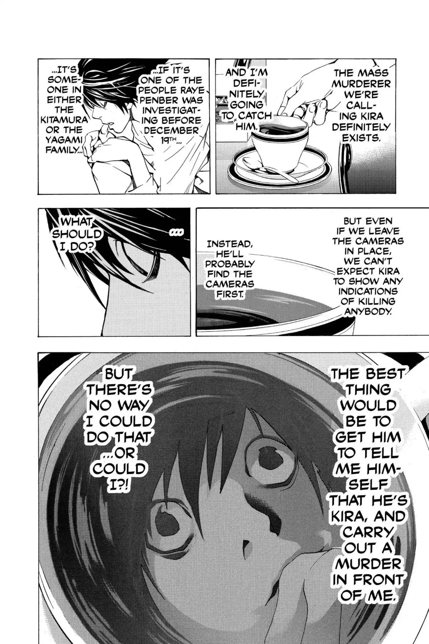 Death Note manga, chapter 18, page 12 of 20