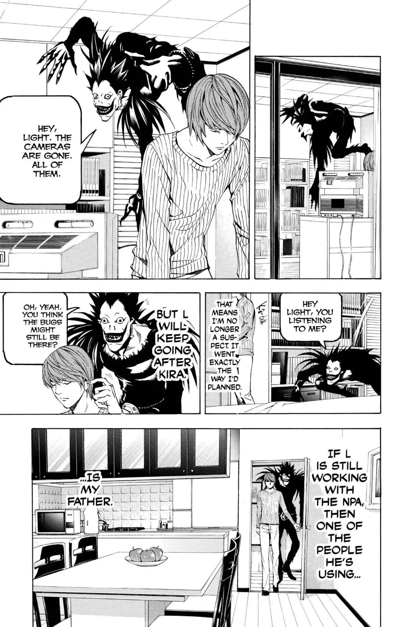 Death Note manga, chapter 18, page 13 of 20