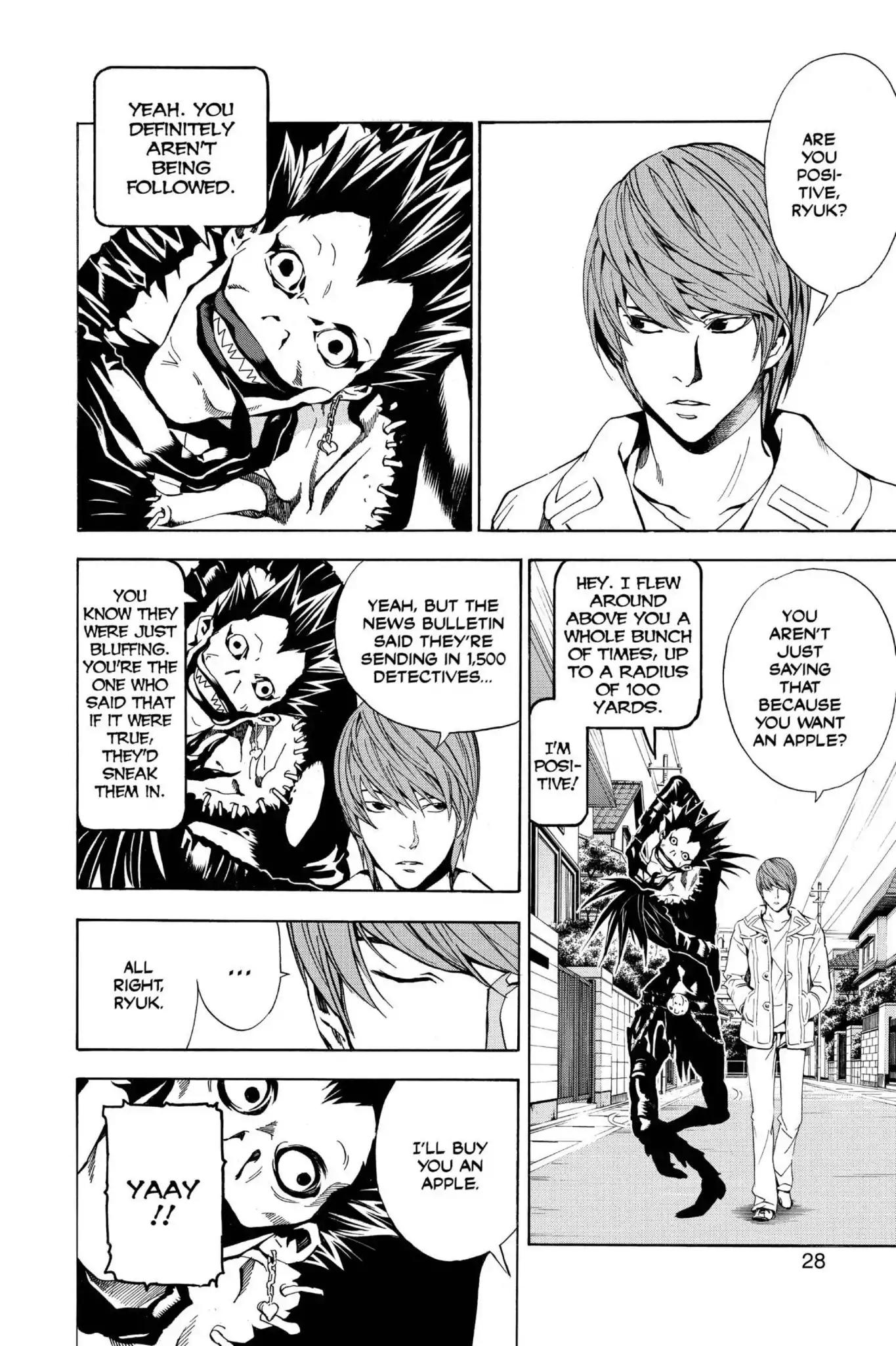 Death Note manga, chapter 18, page 2 of 20