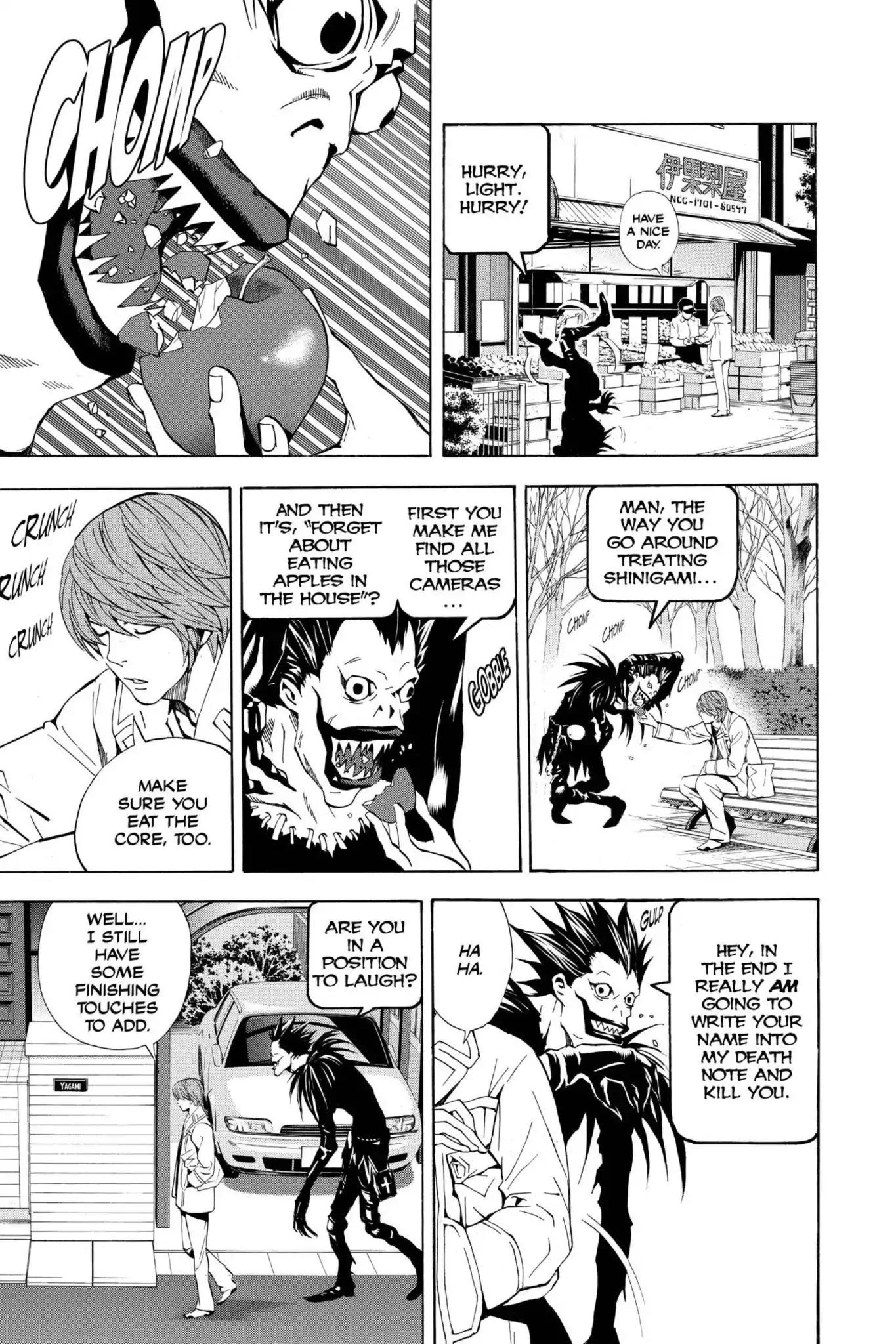 Death Note manga, chapter 18, page 3 of 20