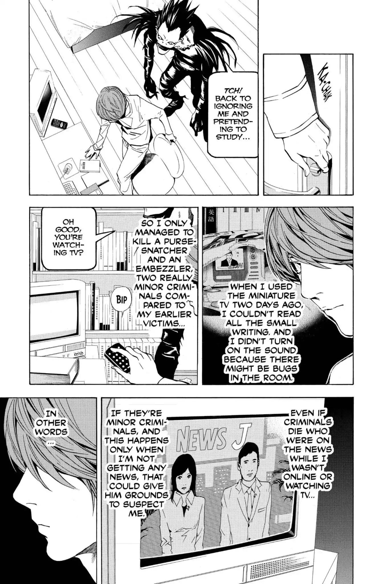 Death Note manga, chapter 18, page 5 of 20