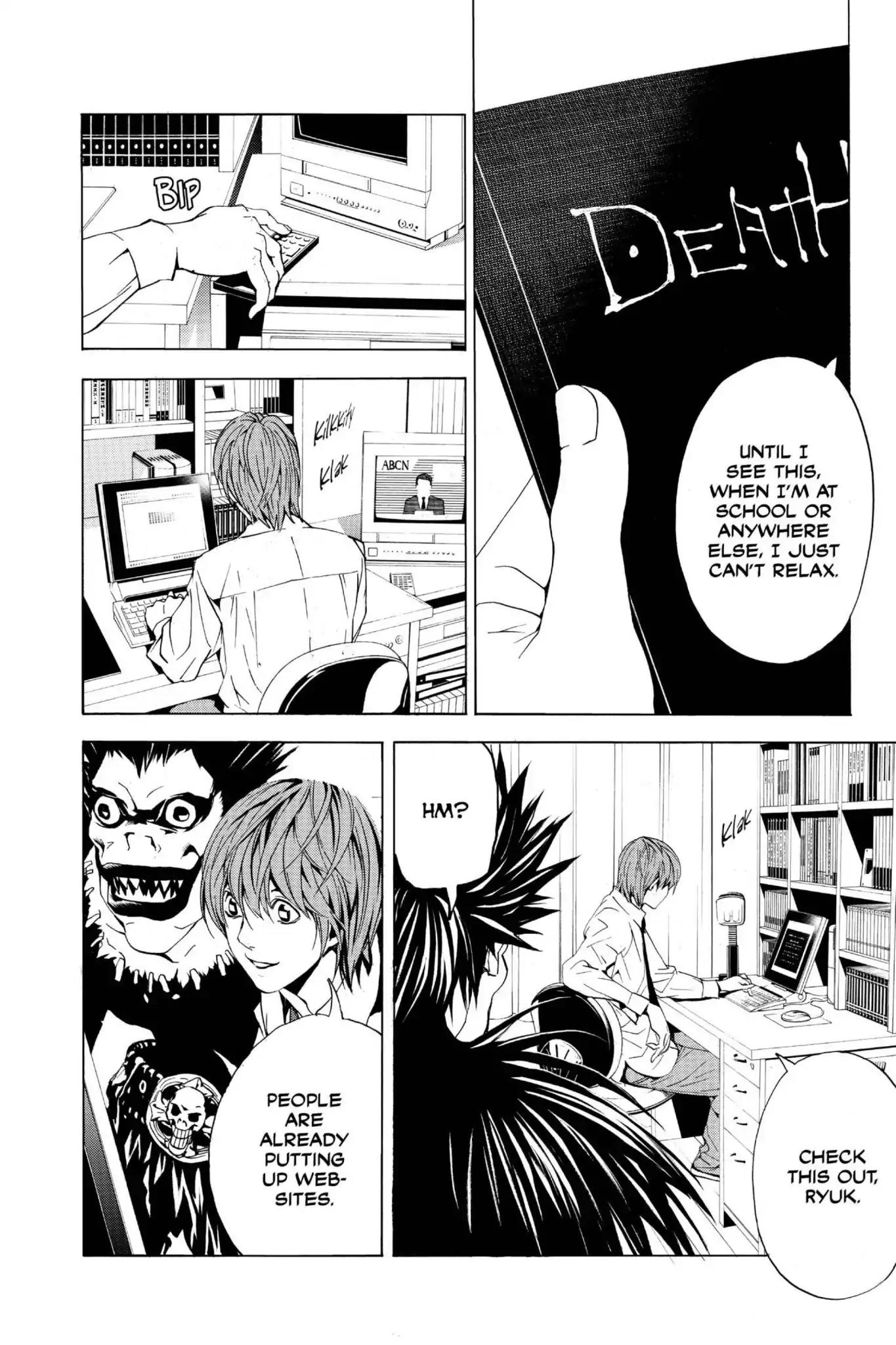 Death Note manga, chapter 2, page 12 of 30